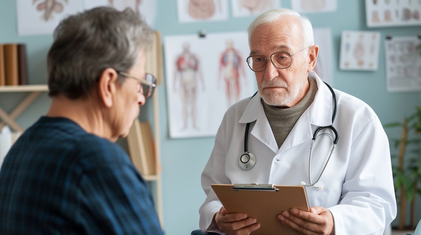 Una médica y su paciente hombre en un consultorio - (Imagen Ilustrativa Infobae)