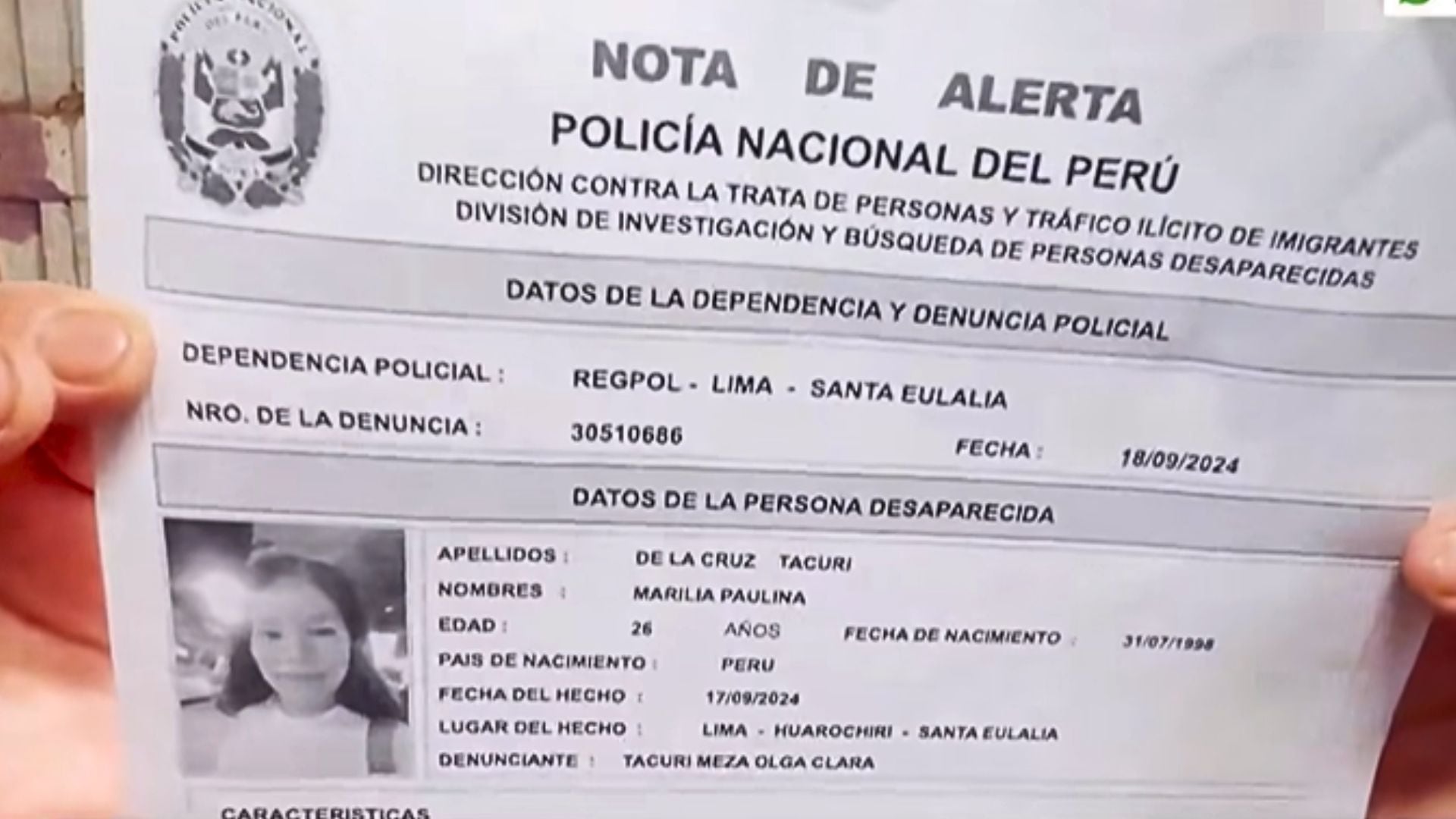 Madre e hija se encuentran desaparecidas hace seis días en Huarochirí y su expareja está inubicable