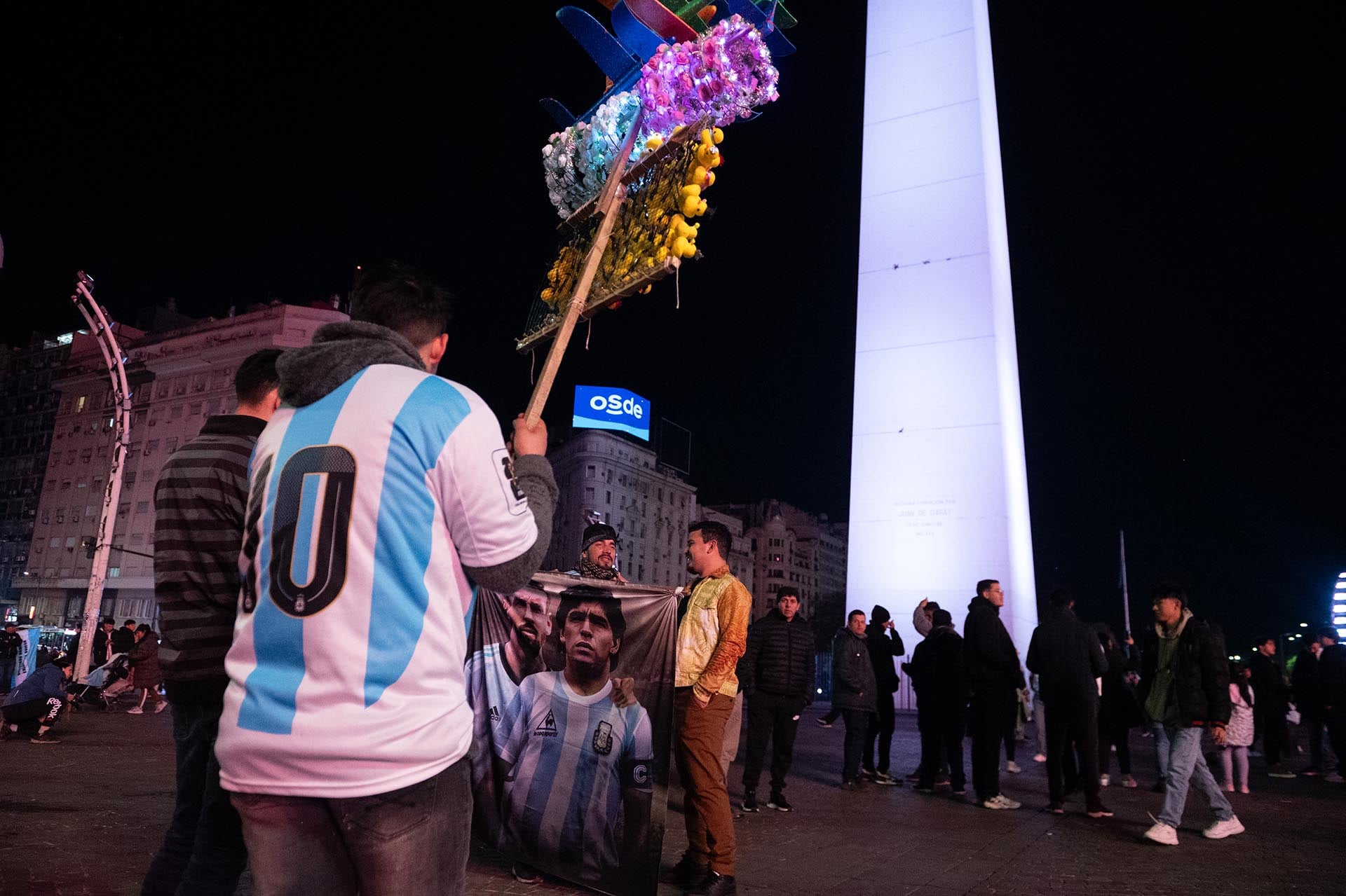 Copa América 2024 - Argentina Colombia - Hinchas en el obelisco