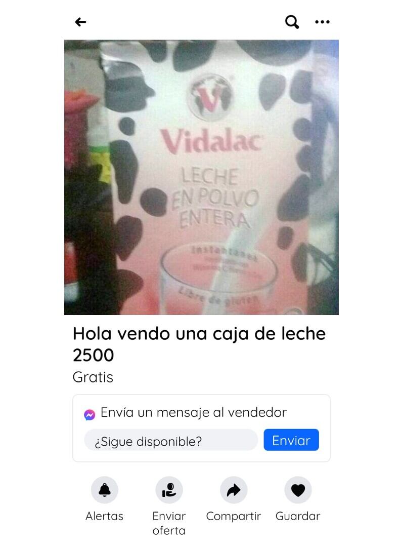 Leches vendidas por Marketplace - Capital Humano