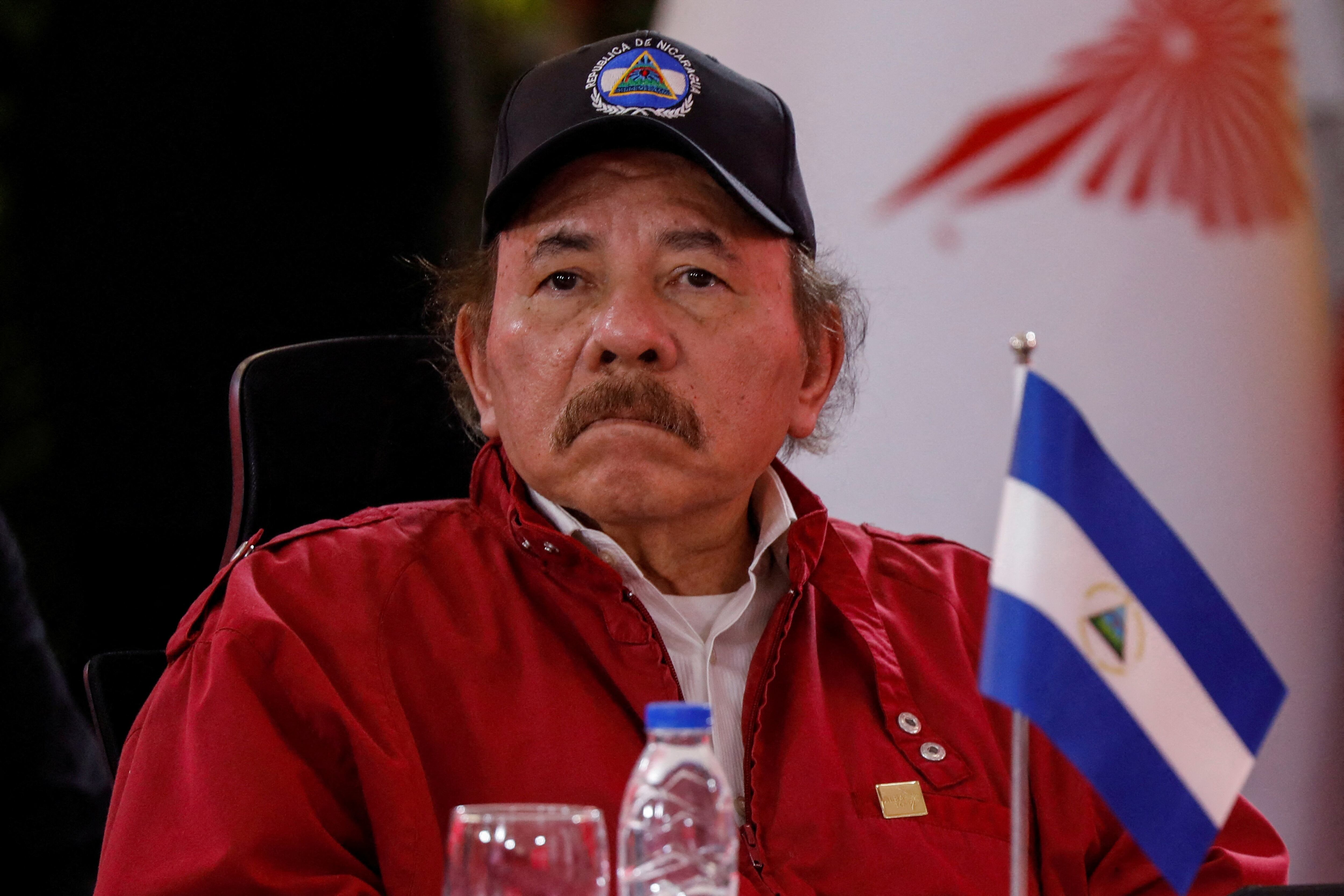 Daniel Ortega durante la cumbre de ALBA que sesionó en Caracas