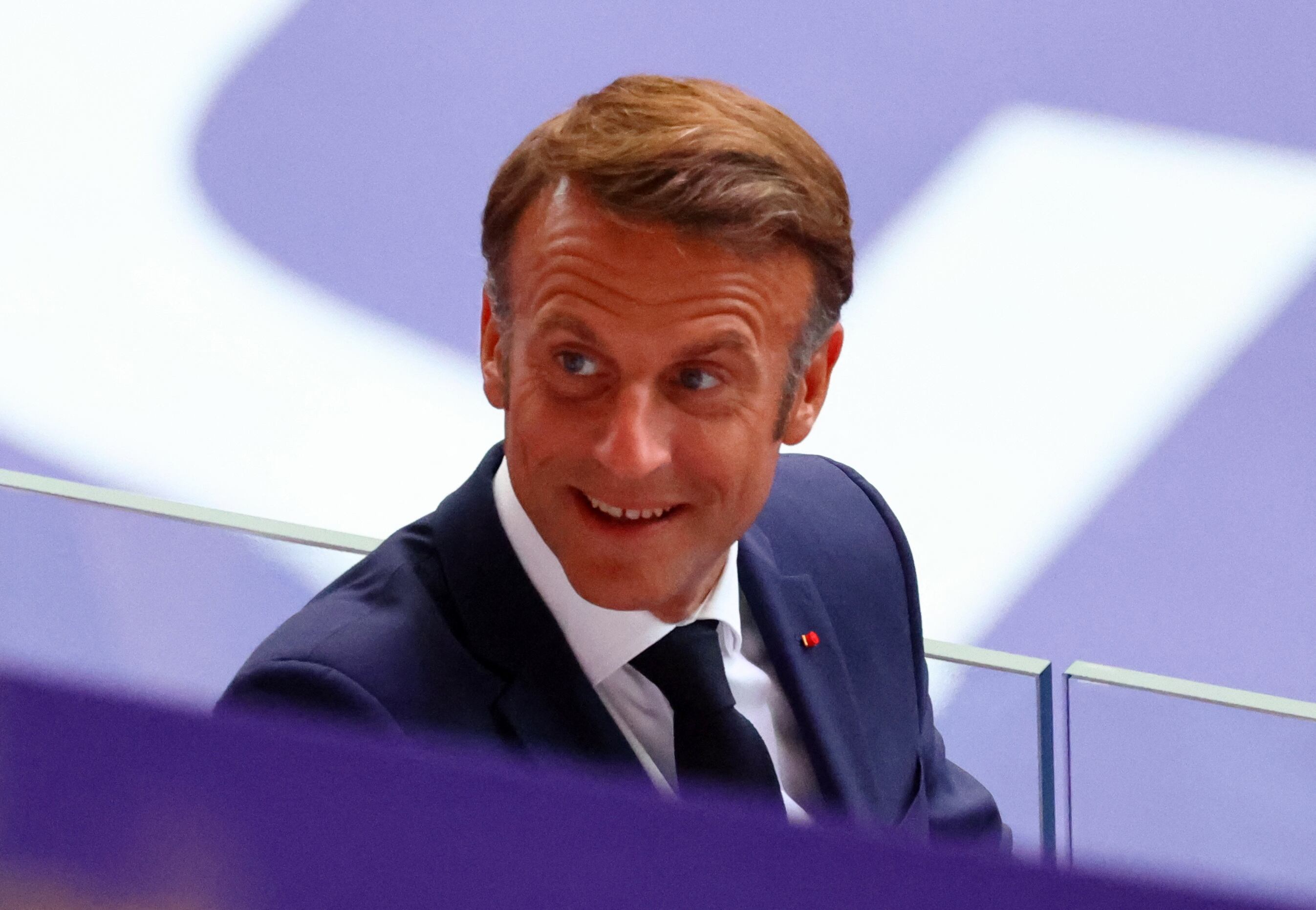 Emmanuel Macron en la ceremonia REUTERS/Fabrizio Bensch