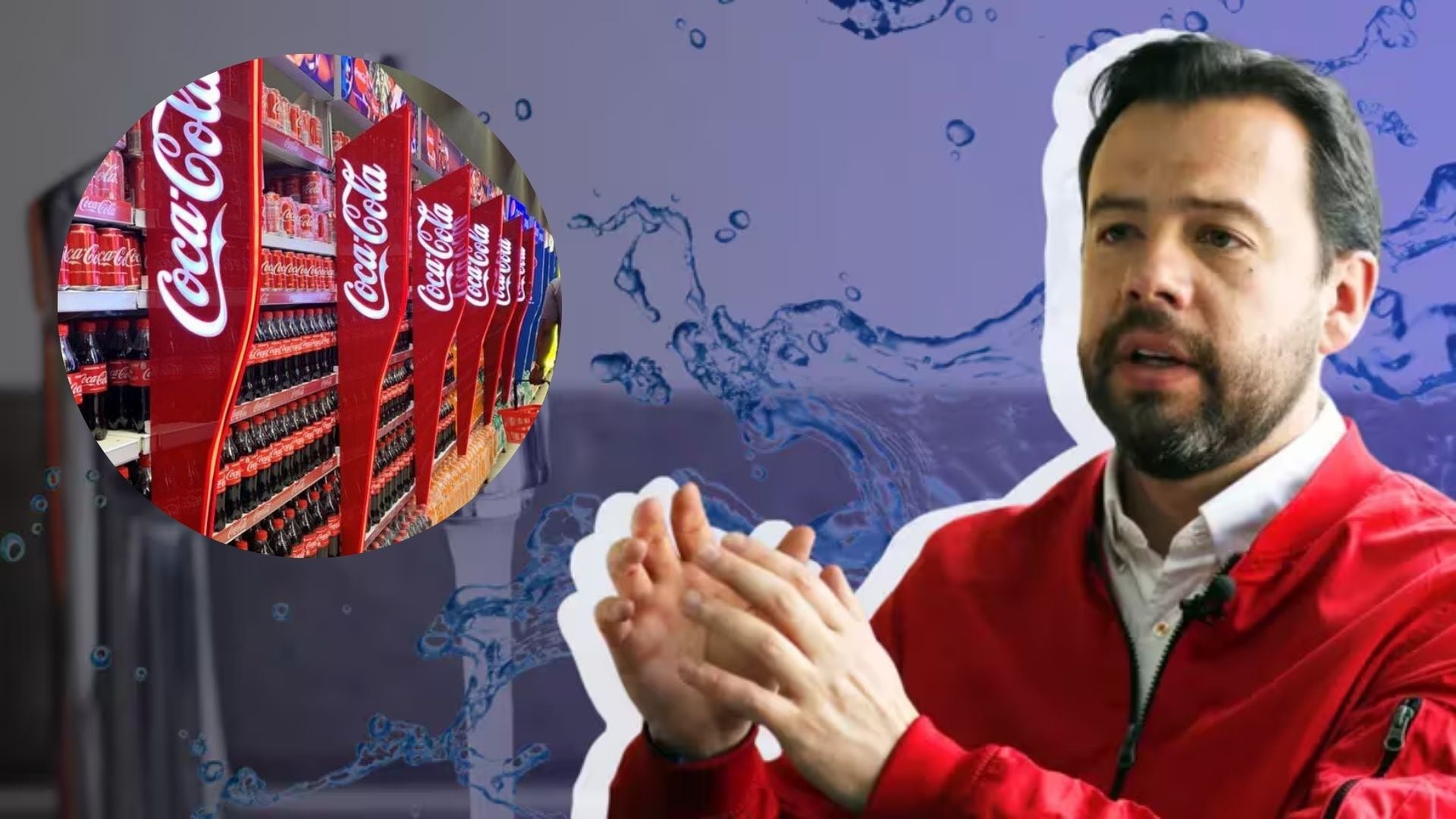 El alcalde de Bogotá explicó que su administración no tiene jurisdicción con el agua que usa la planta de Coca-Cola en La Calera - crédito Temilade Adelaja/REUTERS y montaje Infobae