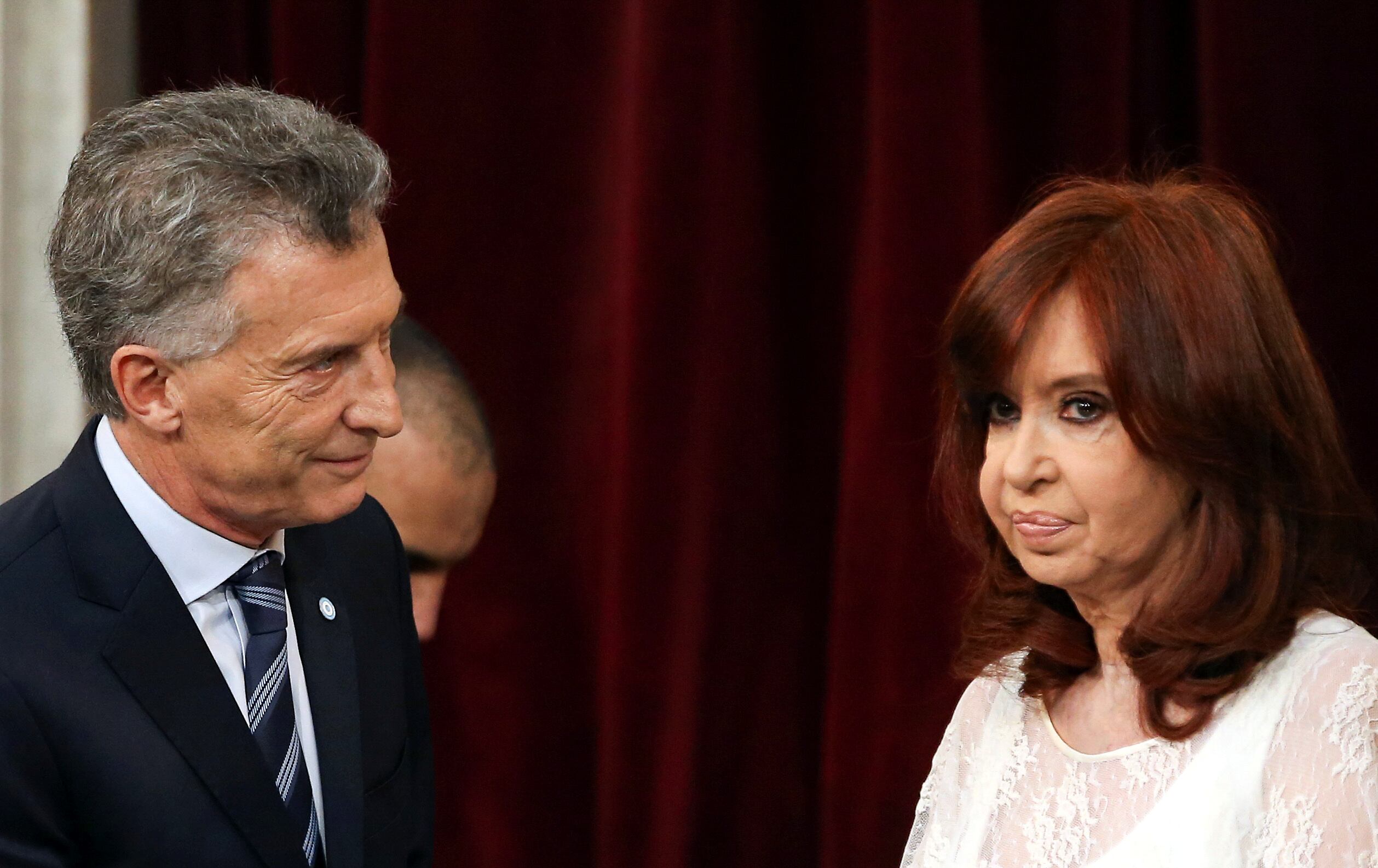 Mauricio Macri y Cristina Kirchner, cara a cara en el Congreso, en la última postal juntos que refleja la tensión que siempre marcó el vínculo entre ambos (Foto: Reuters / Agustin Marcarian)