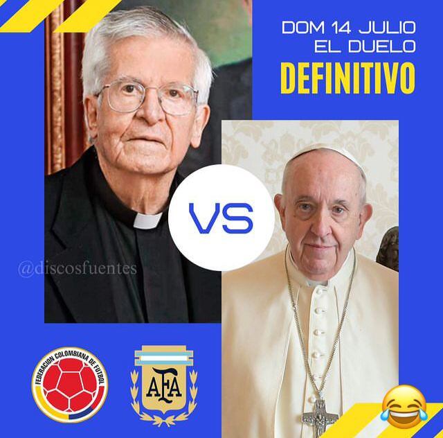 El padre Diego Jaramillo, director del Minuto de Dios, y el papa Francisco no se salvaron de los chistes en redes sociales - crédito X