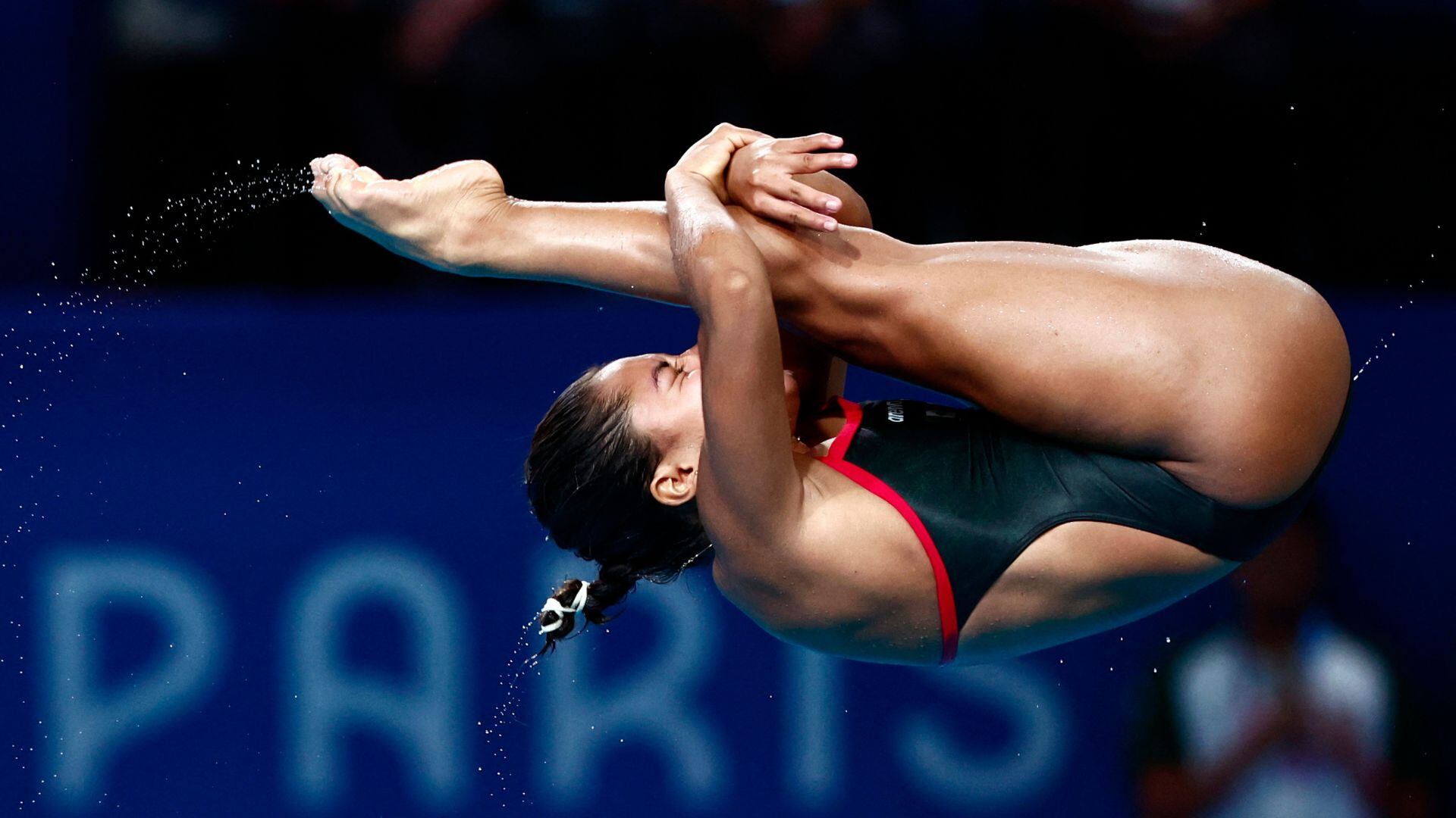 Paris 2024 Olympics - Diving - Women's 3m Springboard Semifinal - Aquatics Centre, Saint-Denis, France - August 08, 2024. Alejandra Estudillo Torres of Mexico in action. REUTERS/Gonzalo Fuentes