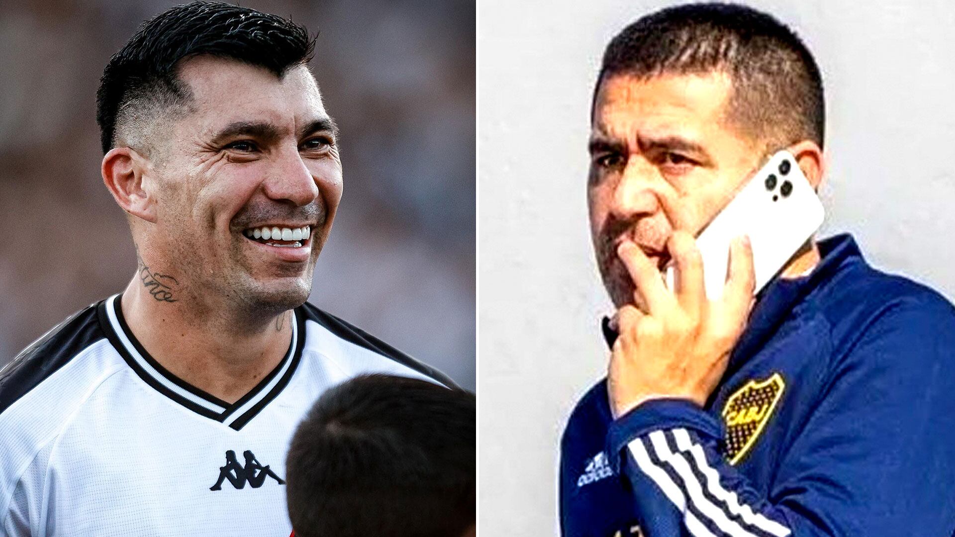 Gary Medel y Juan Román Riquelme