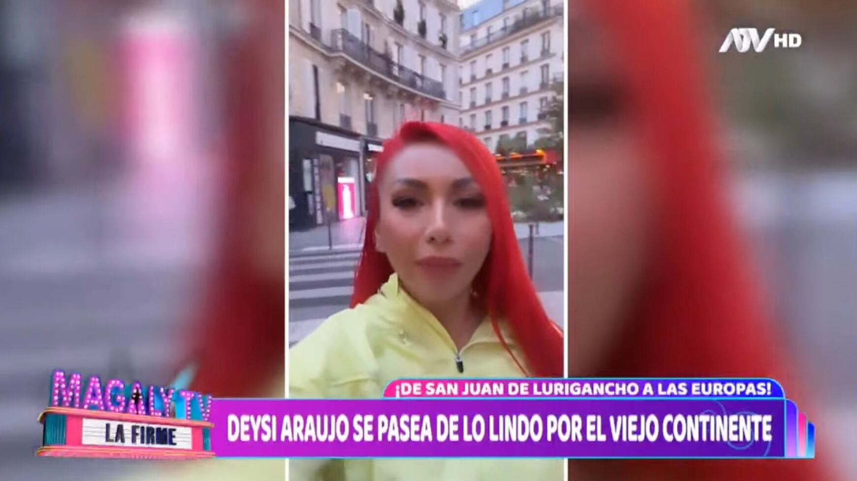 Deysi Araujo mostró fotos y videos de su viaje a París.