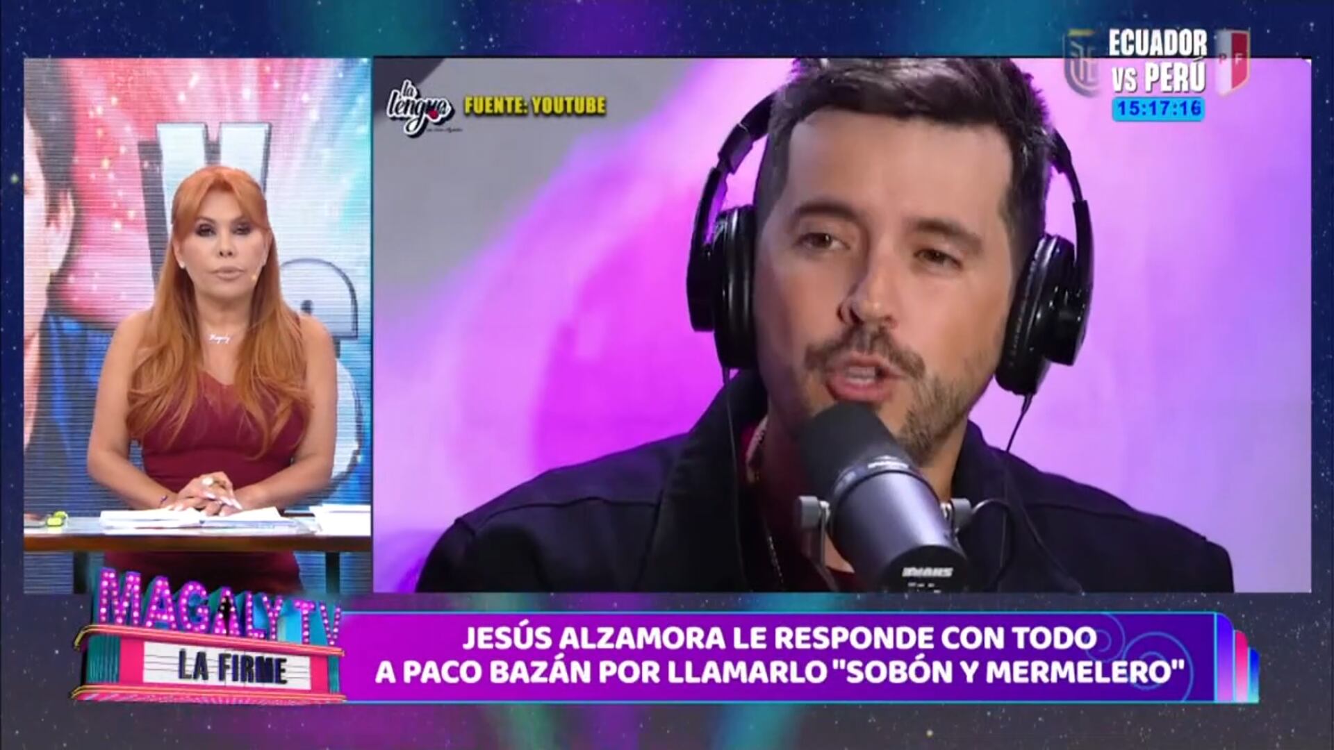 Jesús Alzamora respondió a Paco Bazán por llamarlo sobón.