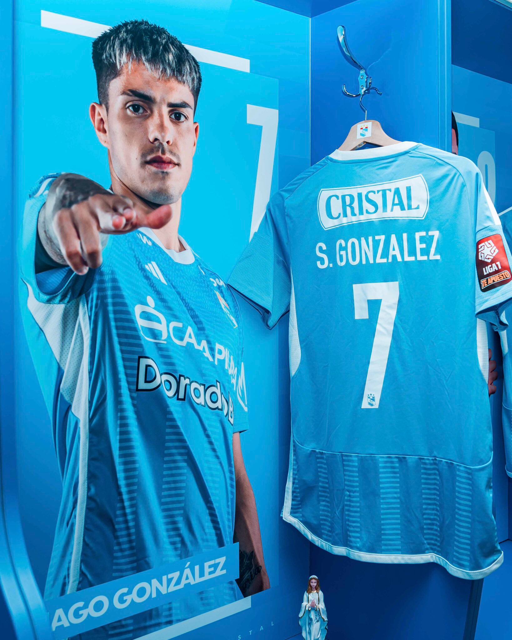 La delegación de Sporting Cristal en el camerino y los jugadores que serán parte del duelo ante Carlos A. Mannnucci. - créditos: Sporting Cristal