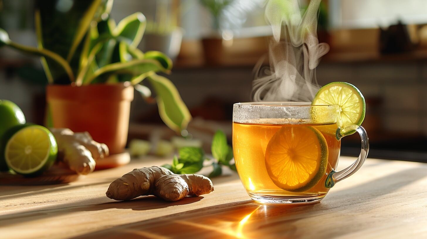 Alt Text: Té de jengibre con limón, bebida saludable, infusión natural, beneficios antioxidantes, vitamina C, digestivo y calmante, sistema inmunológico, antiinflamatorio, bebida refrescante, té casero, infusión nutritiva, té de jengibre y limón, bebida para la salud, té revitalizante - (Imagen Ilustrativa Infobae)