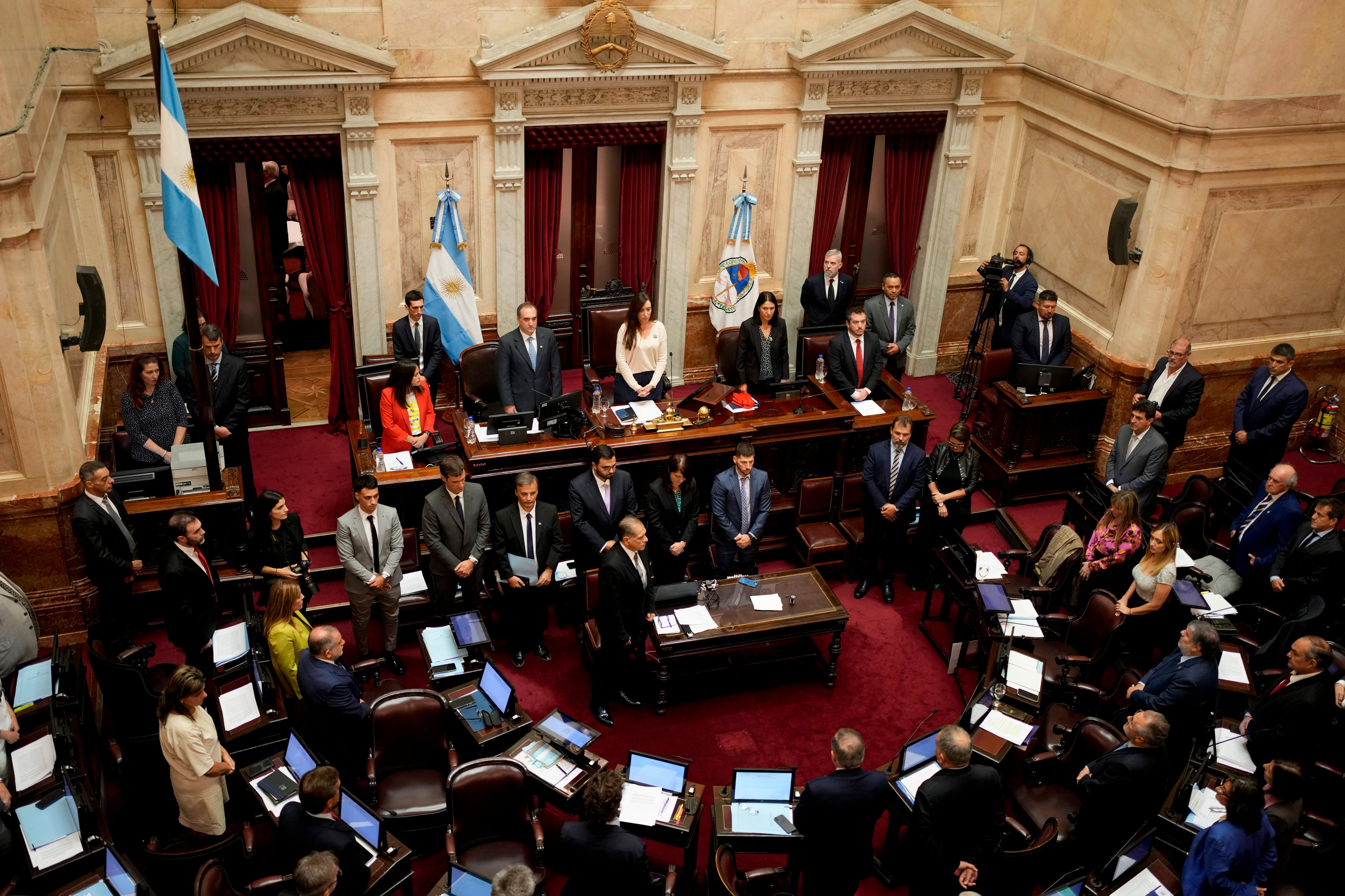 La Cámara de Senadores debatirá este miércoles la ley Bases y el capitulo fiscal. (AP Foto/Natacha Pisarenko)