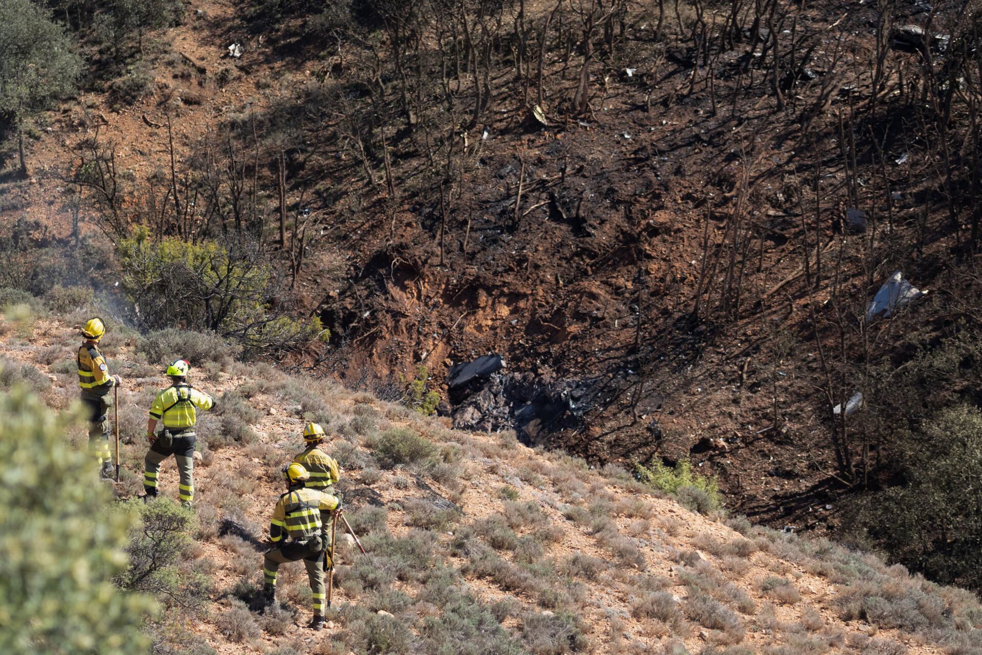 Muere el piloto de un F18 que se ha estrellado en Peralejos (Teruel)