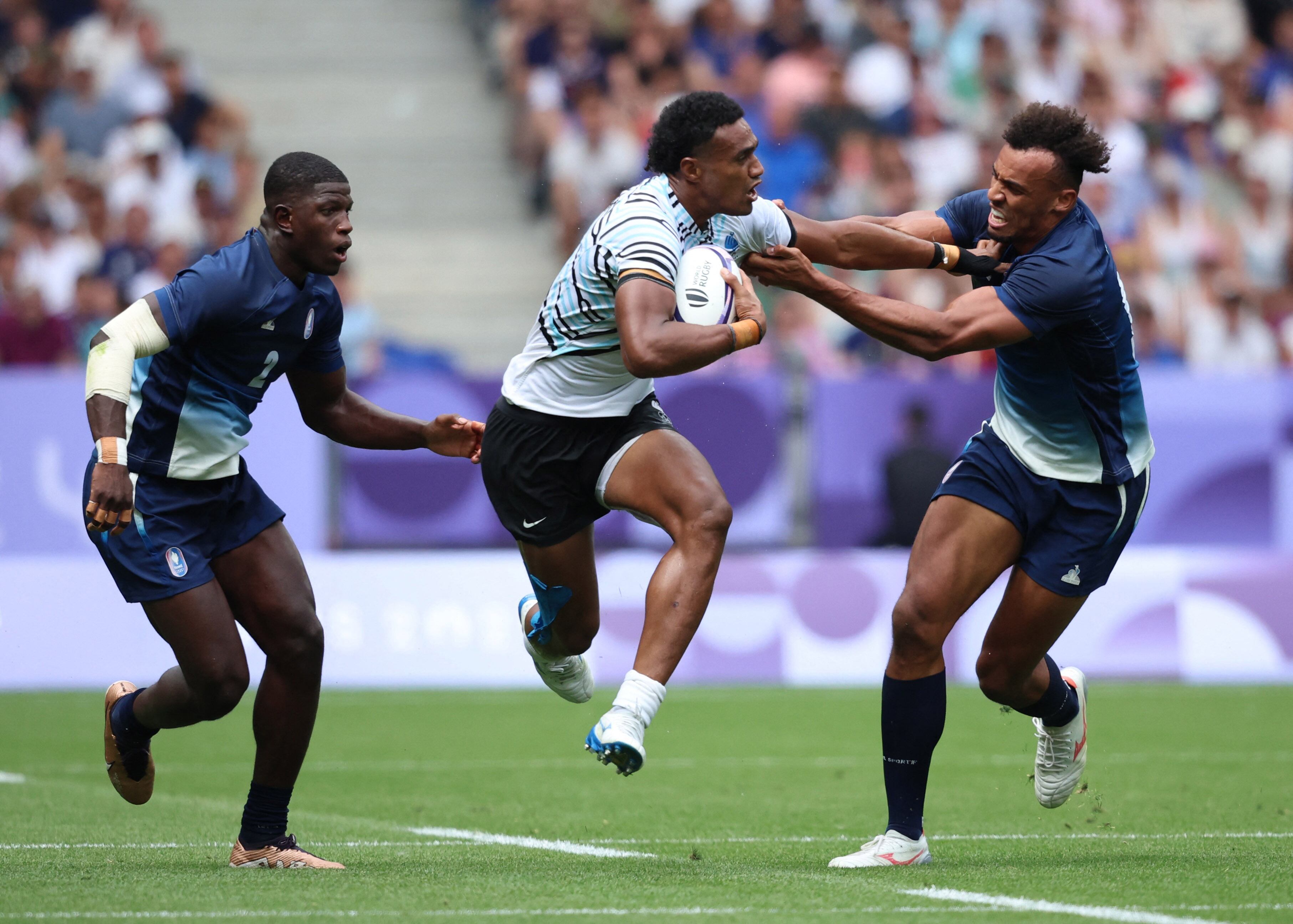 Francia cayó ante Fiji y será rival de Los Pumas 7s en cuartos de final (Foto: Reuters/Phil Noble)