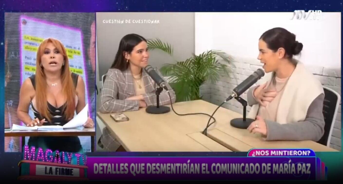 Magaly Medina a Jesús Alzamora por ampay: “¿Por qué él está tan callado y ella sale a disculparlo?”. (Captura: Magaly TV La Firme)