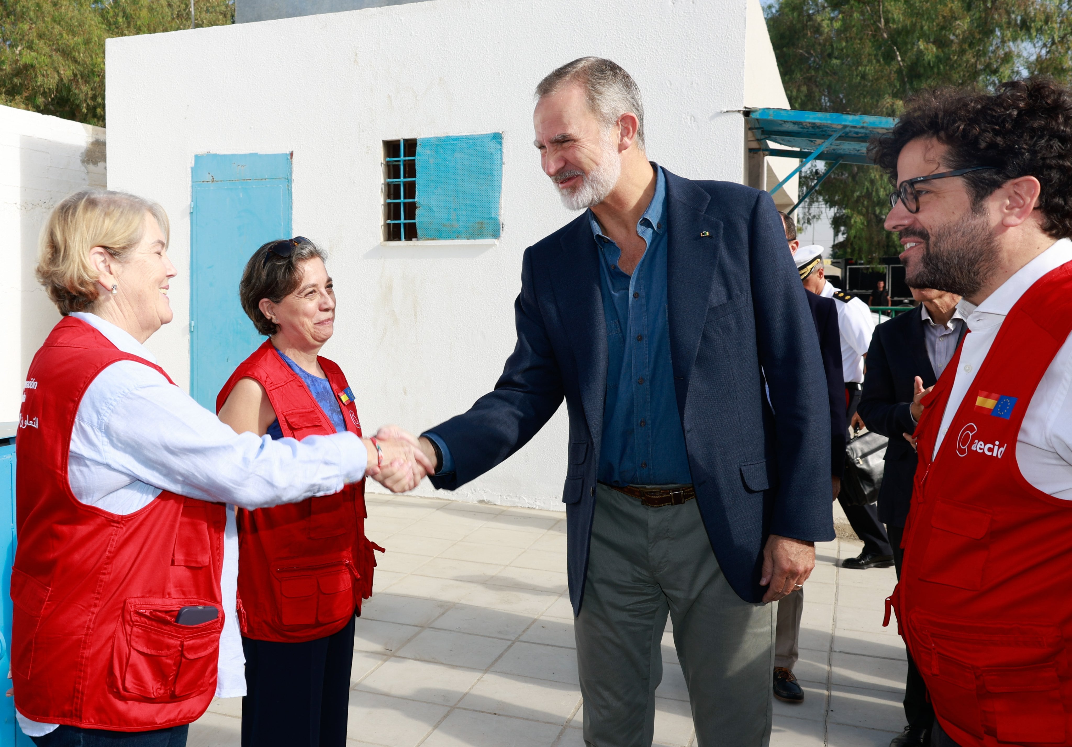 El Rey visita el campo de refugiados de Baqa’a de la UNRWA en el que la Agencia Española de Cooperación Internacional para el Desarrollo colabora mejorando las condiciones de vida, facilitando el acceso al agua y apoyando con servicios de asistencia jurídica.