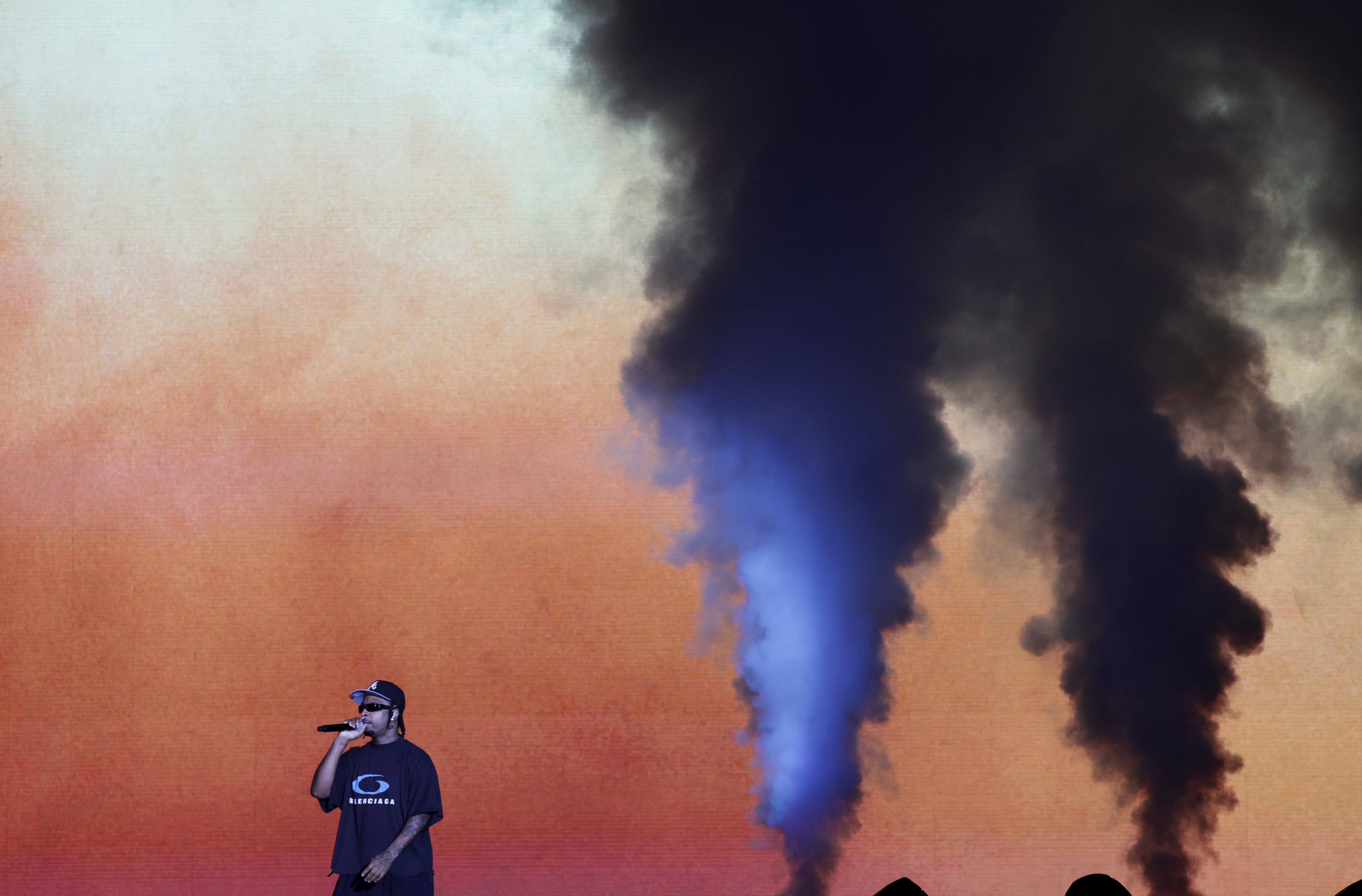 21 Savage rindió homenaje a Queen tocando “We Will Rock You”, recordando el histórico concierto de Rock in Rio hace 40 años (REUTERS/Ricardo Moraes)