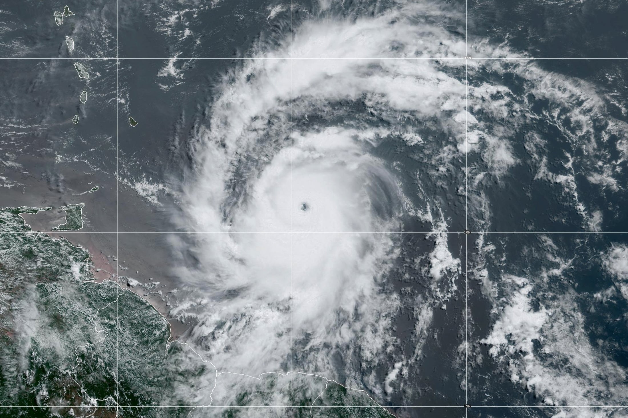 Beryl se convirtió en el primer huracán nombrado de la temporada atlántica 2024 este fin de semana. (NOAA/REUTERS)