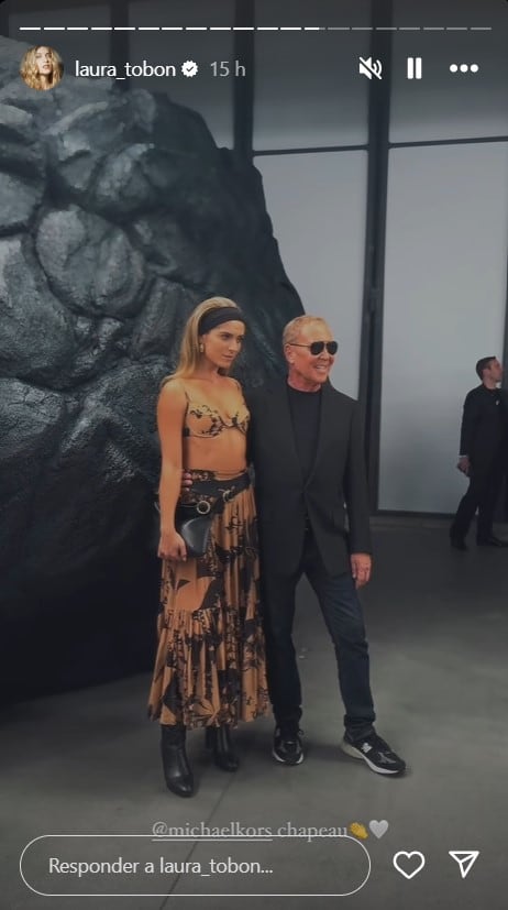 Laura Tobon fue invitada por el diseñador Michael Kors a la pasarela de su colección de primavera 2025 durante la Semana de la Moda de Nueva York - crédito @laura_tobon/Instagram