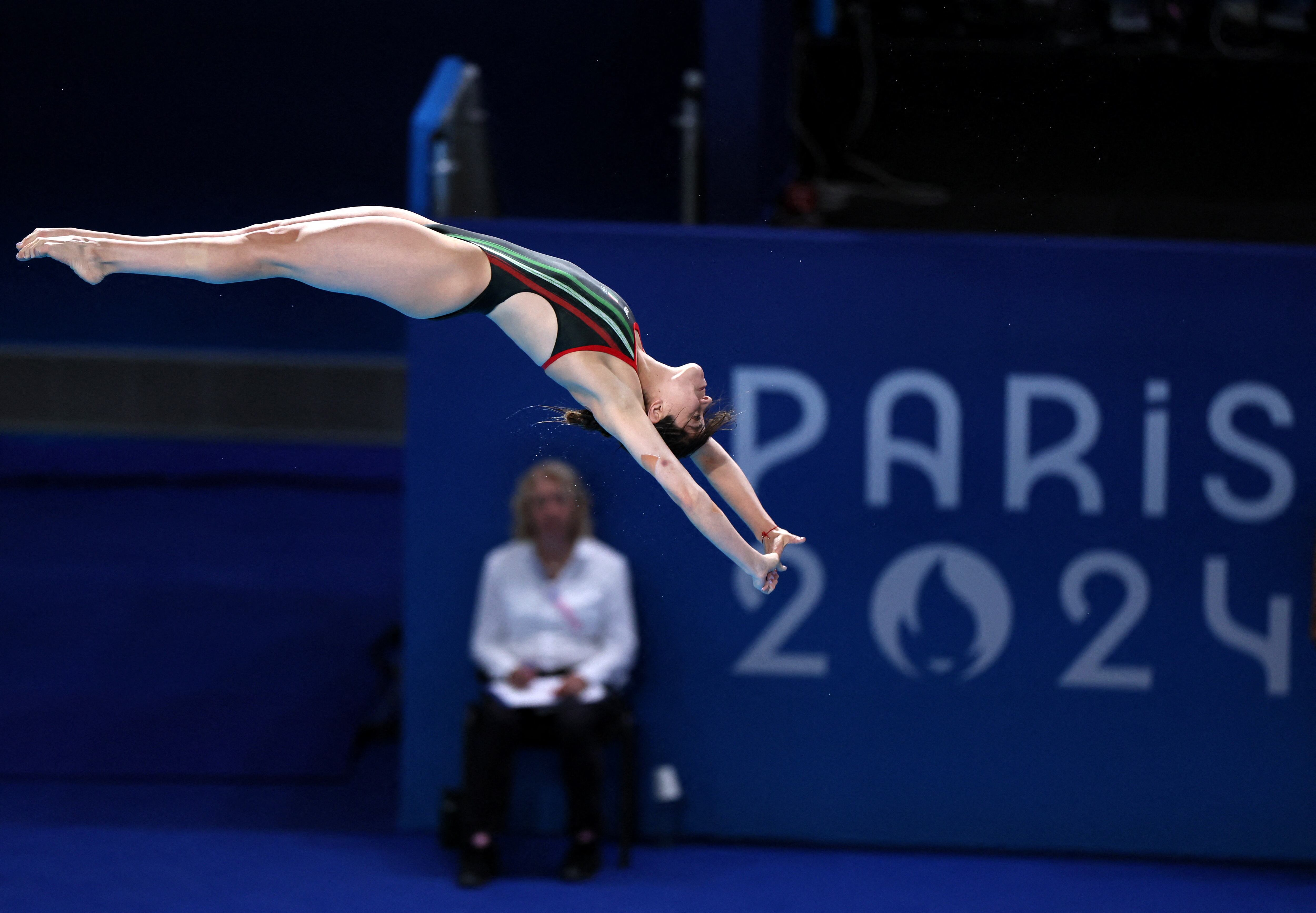 Paris 2024 Olympics - Diving - Women's 10m Platform Final - Aquatics Centre, Saint-Denis, France - August 06, 2024. Alejandra Orozco Loza of Mexico in action. REUTERS/Leah Millis