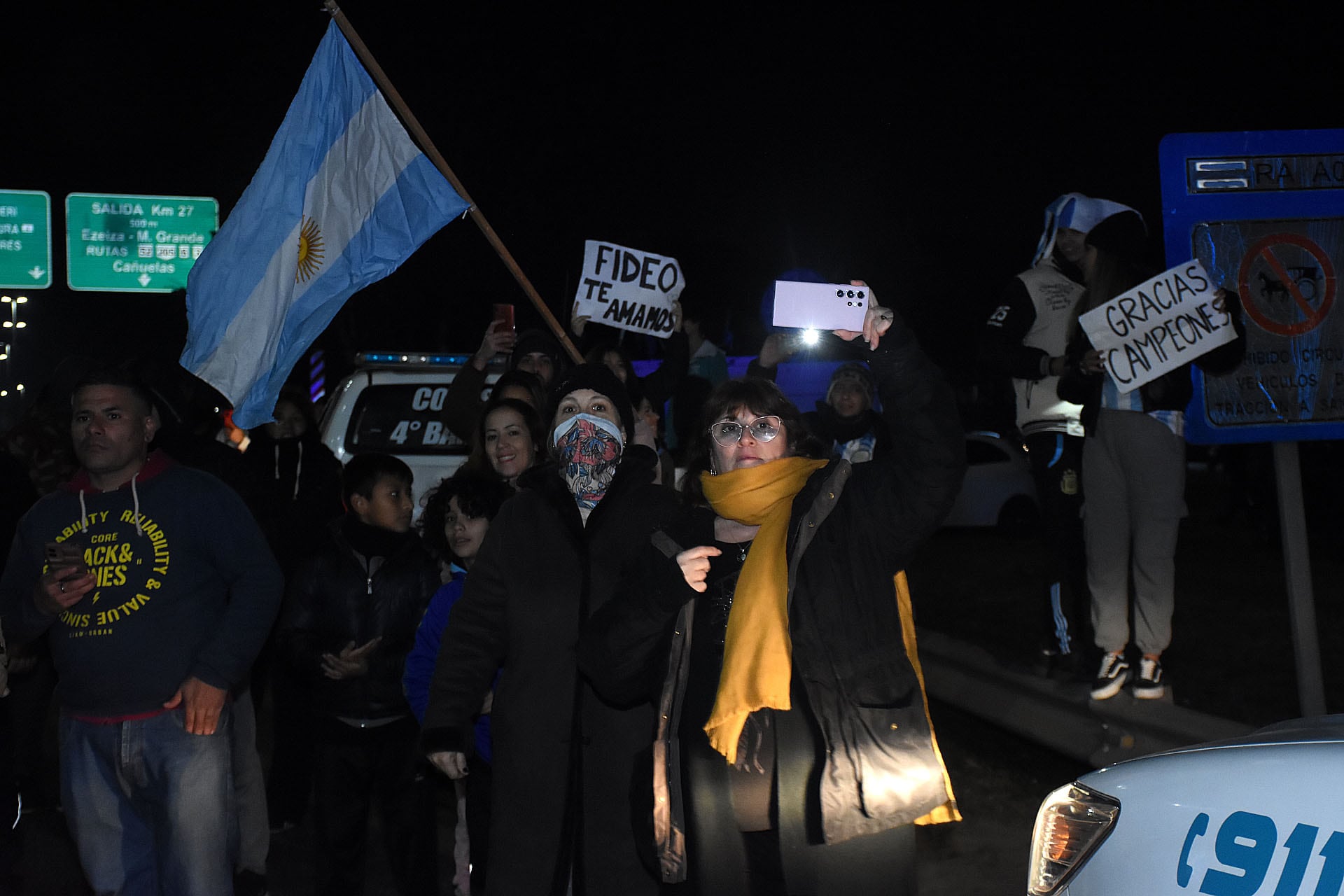 Llegada Micro Selección Argentina Ezeiza