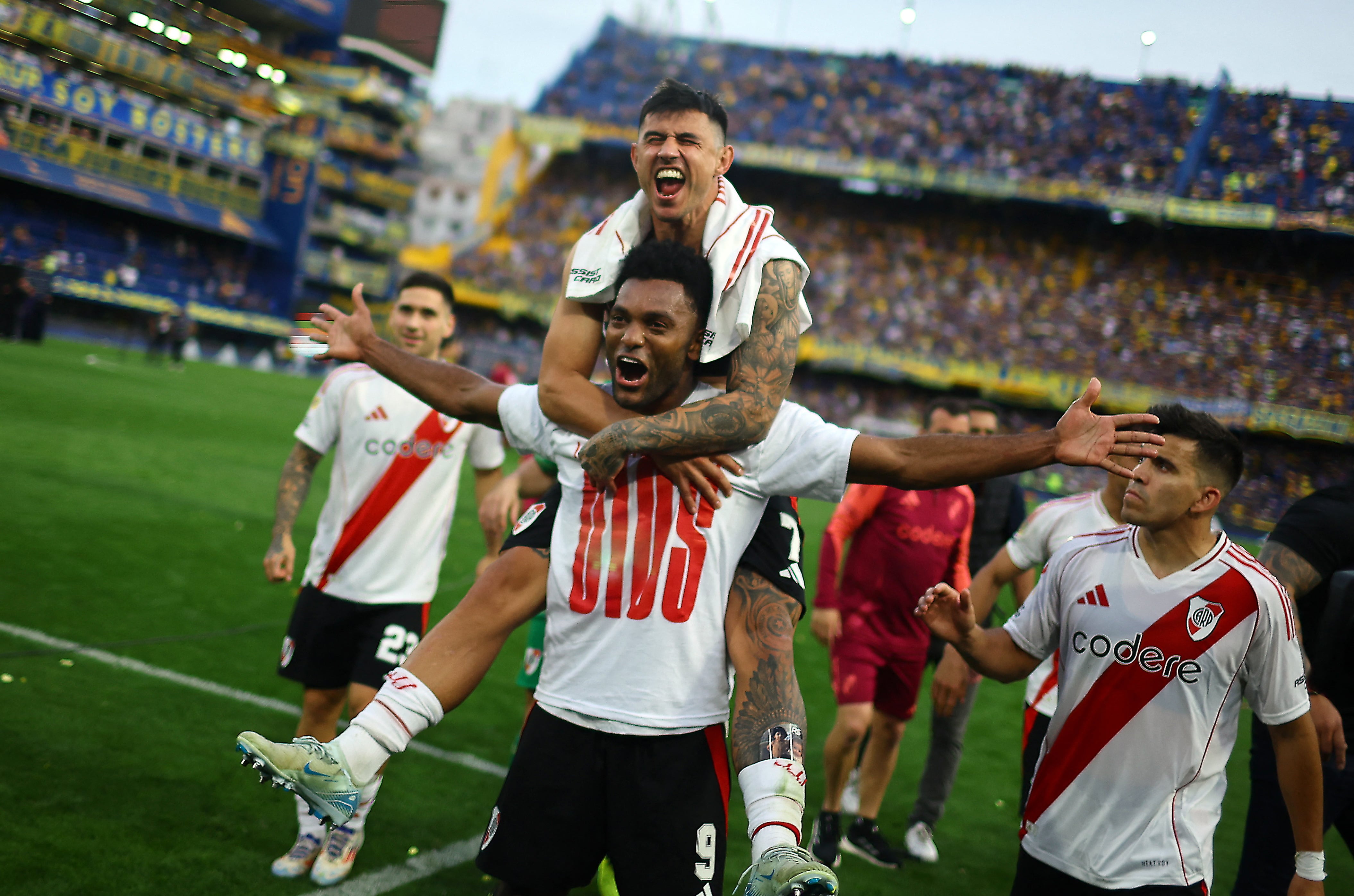 Miguel Ángel Borja llegó a 100 partidos con River Plate, consolidándose como figura del equipo - crédito Agustín Marcarían/REUTERS