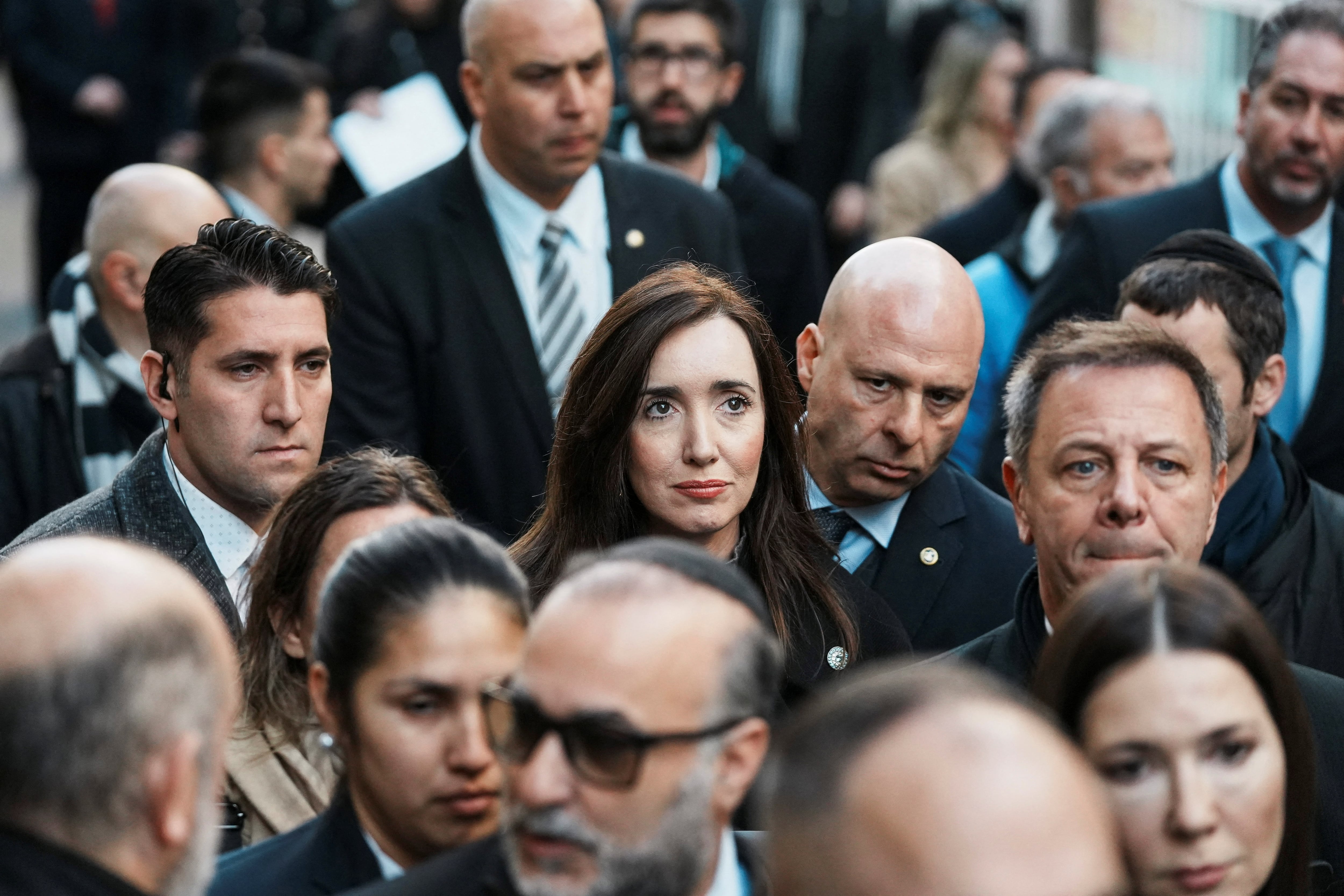 Victoria Villarruel en el acto por el aniversario de atentado contra la AMIA