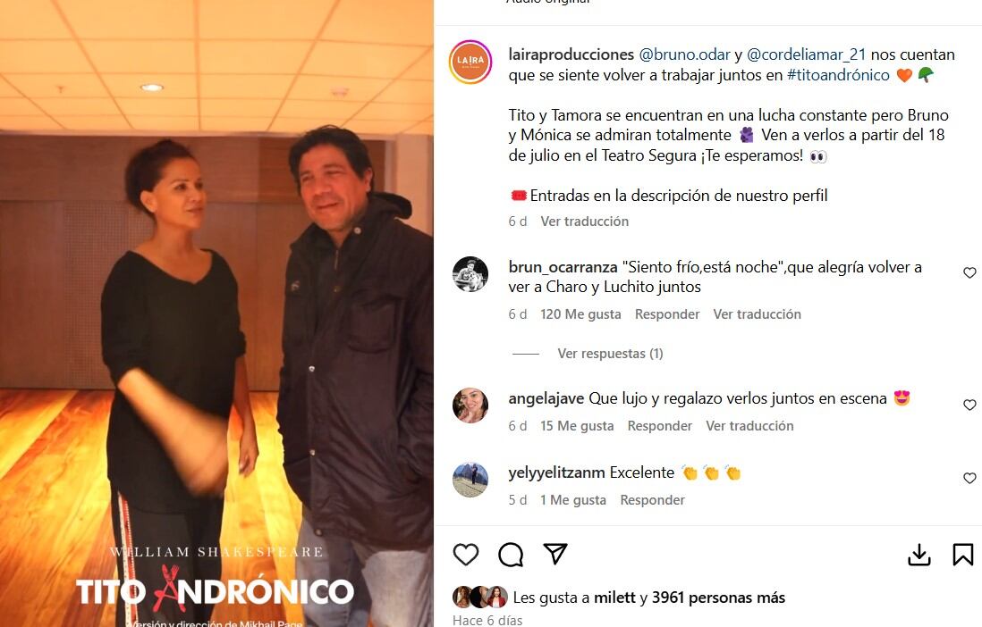 Mónica Sánchez junto a Bruno Odar.