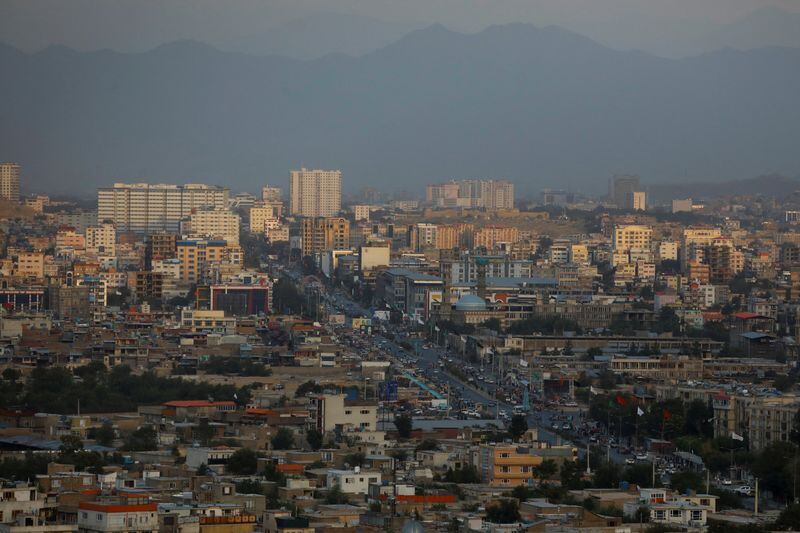 Vista general de la ciudad de Kabul, Afganistán 