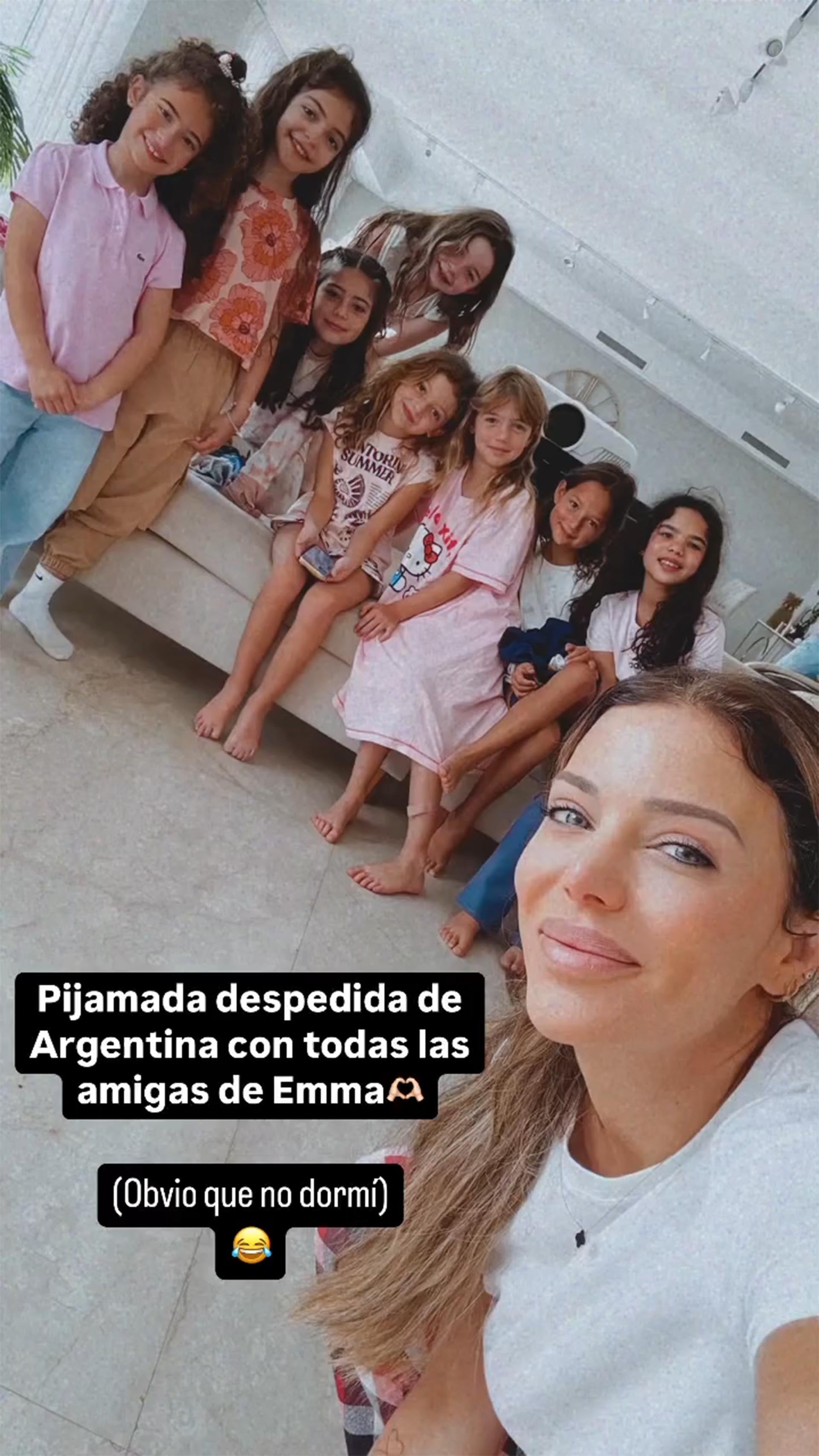 La pijamada y salida deportiva de Emma Demichelis y sus amigas