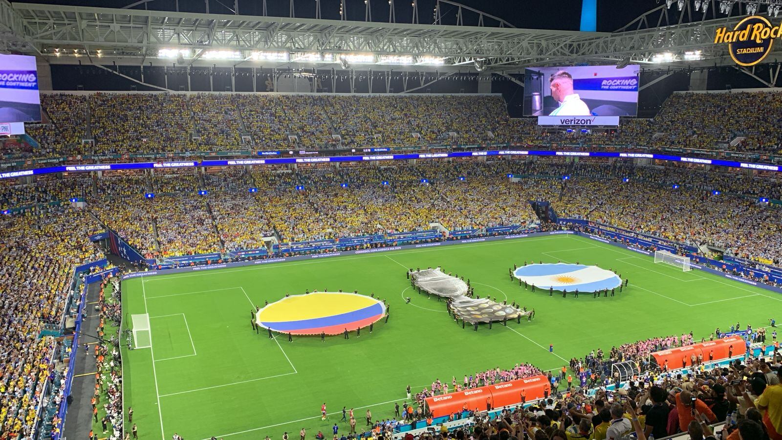 Inicia la ceremonia previa al ingreso de los equipos a la final de Copa América 2024 - crédito Javier García/Infobae Colombia