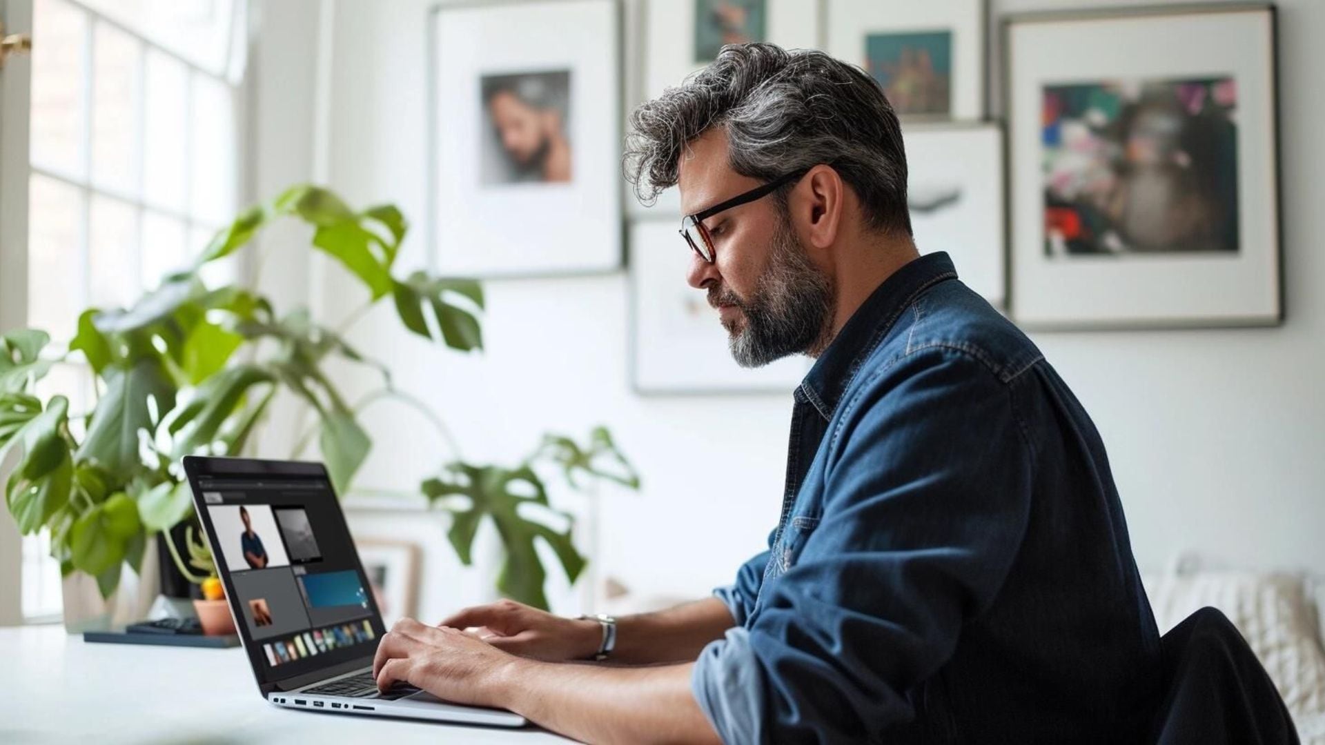 Hombre ingeniero de software programando con una computadora desde su casa, laptop, programación, desarrollo web, coding, código, home office, trabajo remoto - visualesIA