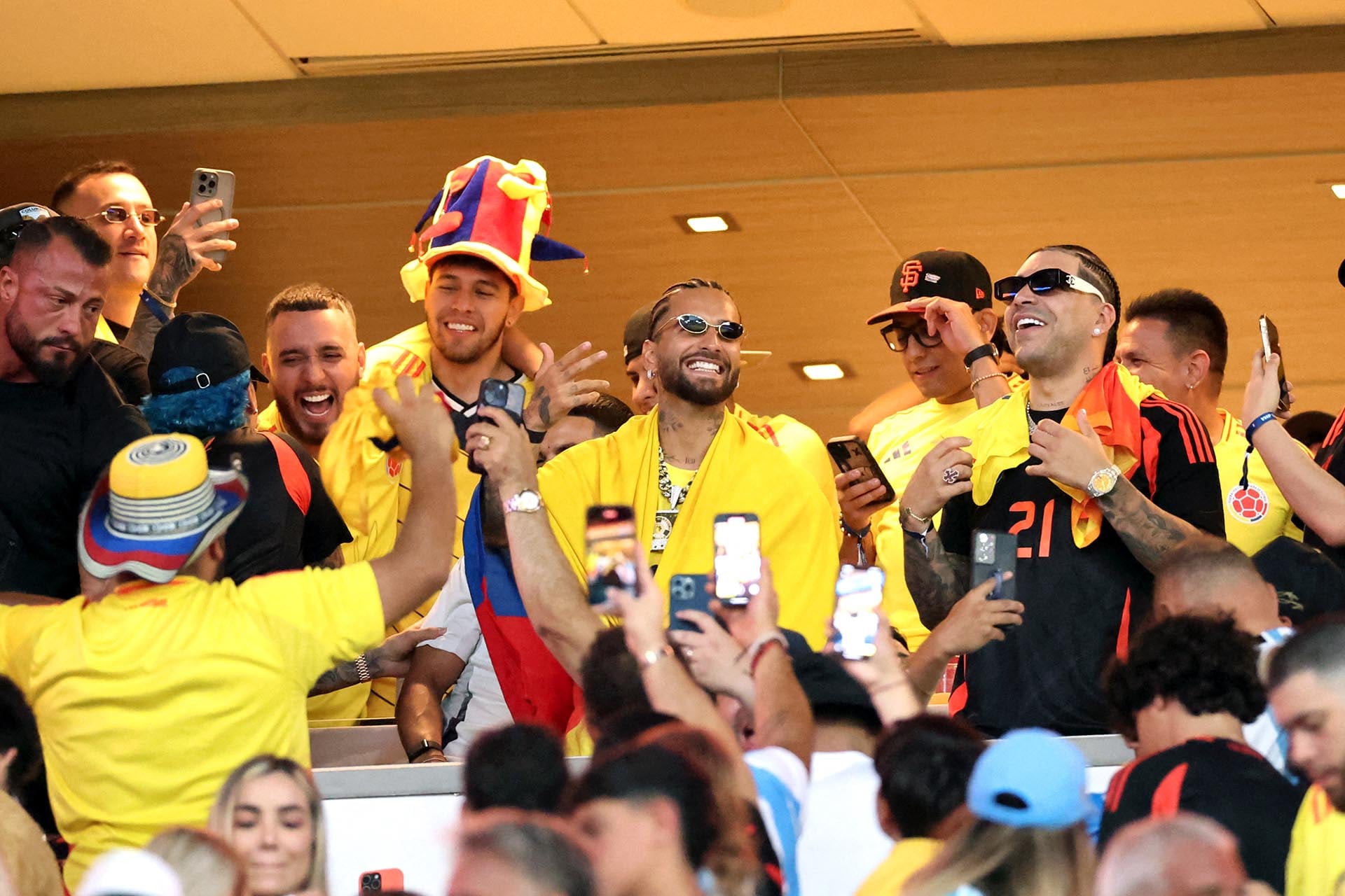 Copa América 2024 - Argentina Colombia -   Maluma en el estadio