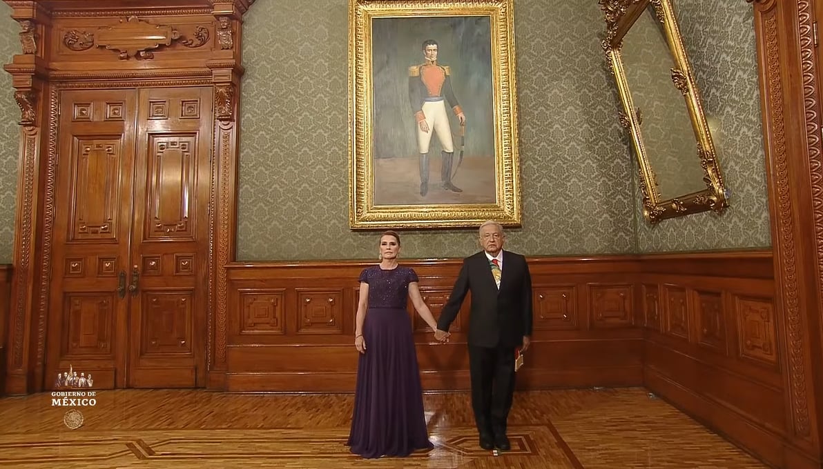 Así fue el vestido de Beatriz Gutiérrez Müller. (Captura de pantalla)