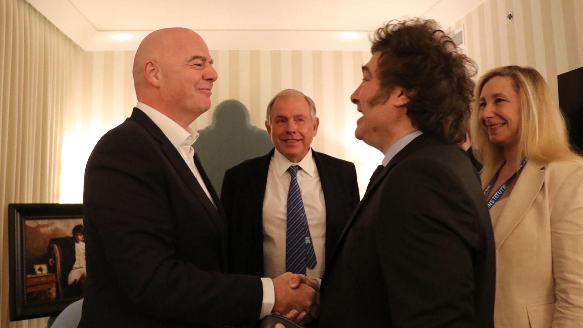 Las fotos de la reunión entre Javier Milei y Gianni Infantino