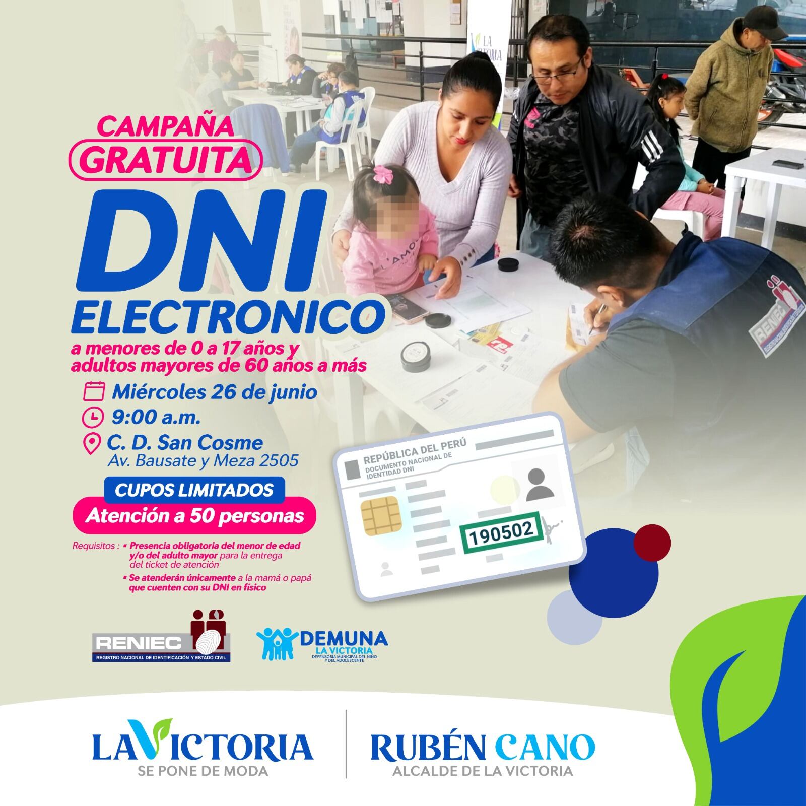 La colaboración entre el Reniec y las autoridades municipales es crucial para el éxito de estas campañas itinerantes de DNI electrónico gratis.