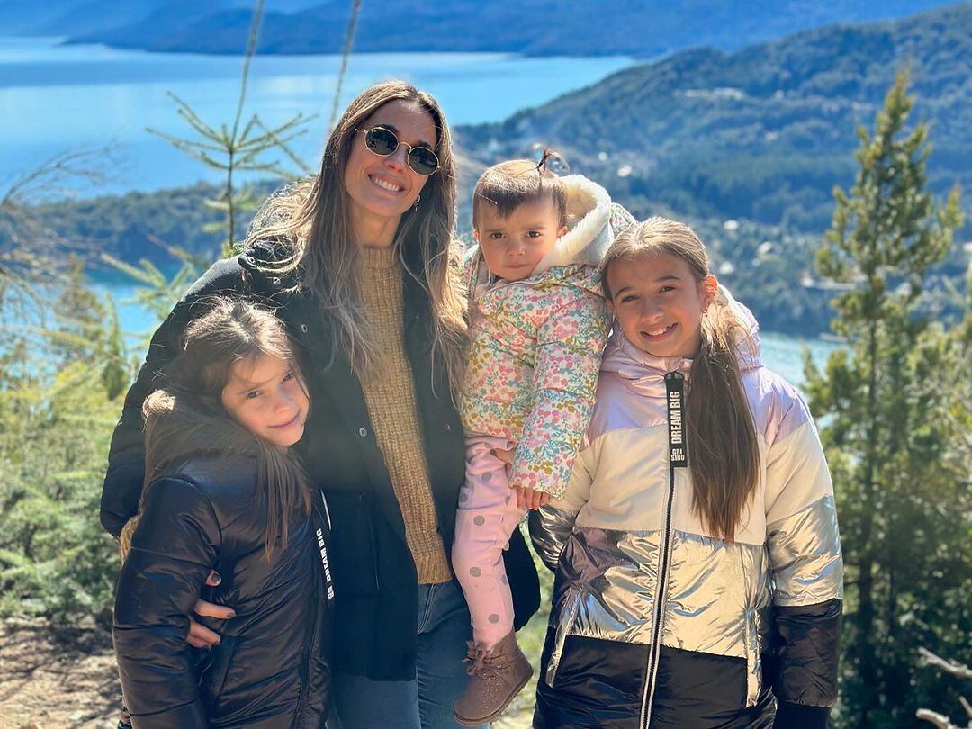 Chechu Bonelli en familia en Bariloche