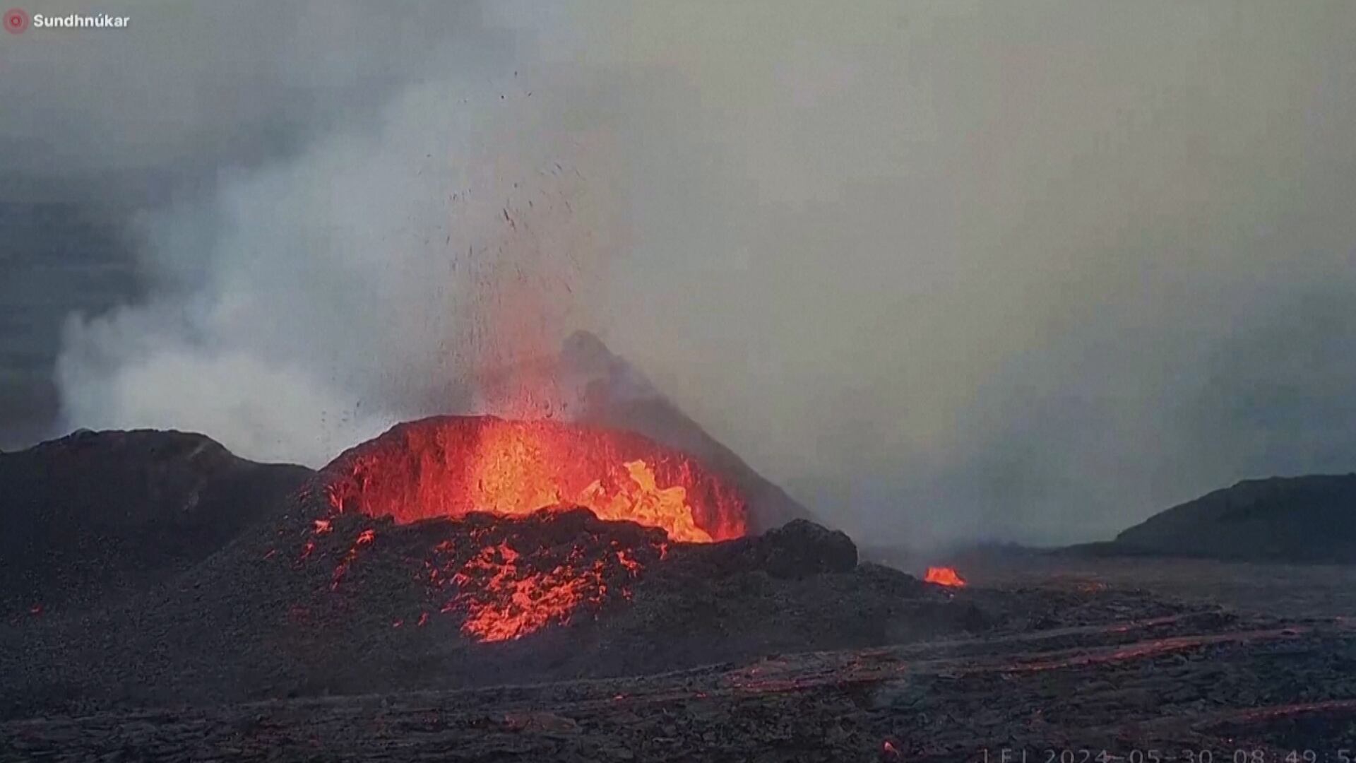 Nueva erupción de un volcán en Islandia