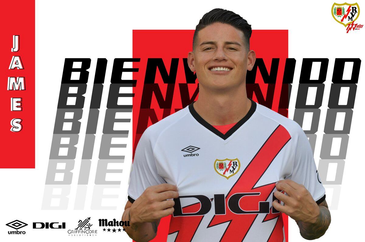 Así fue el anuncio de Rayo Vallecano de la contratación de James Rodríguez - crédito Rayo Vallecano