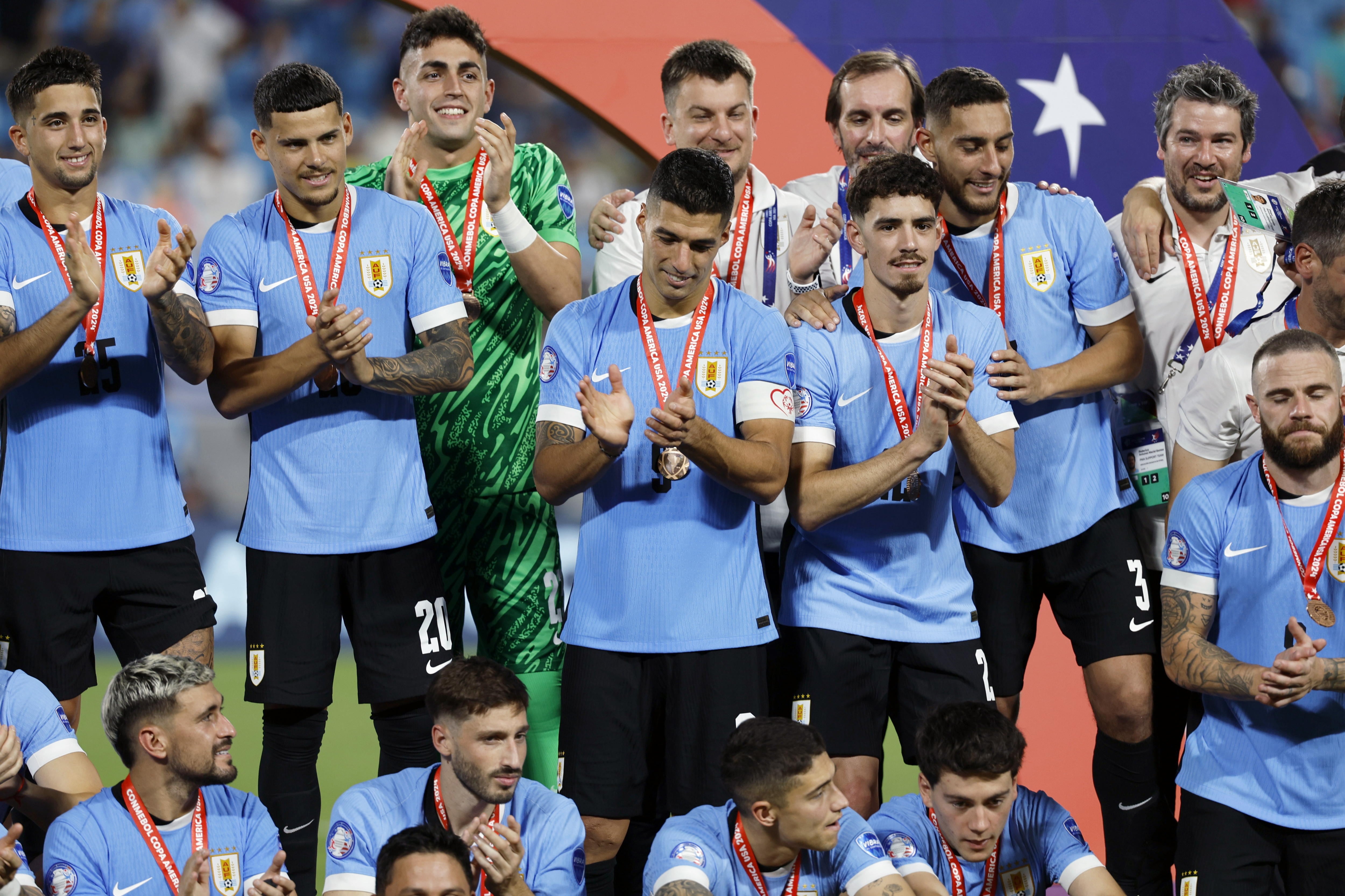 Suárez viene de jugar la Copa América con Uruguay. El equipo terminó en el tercer puesto (Carolina del Norte, EE.UU.). EFE/Erik S. Lesser 