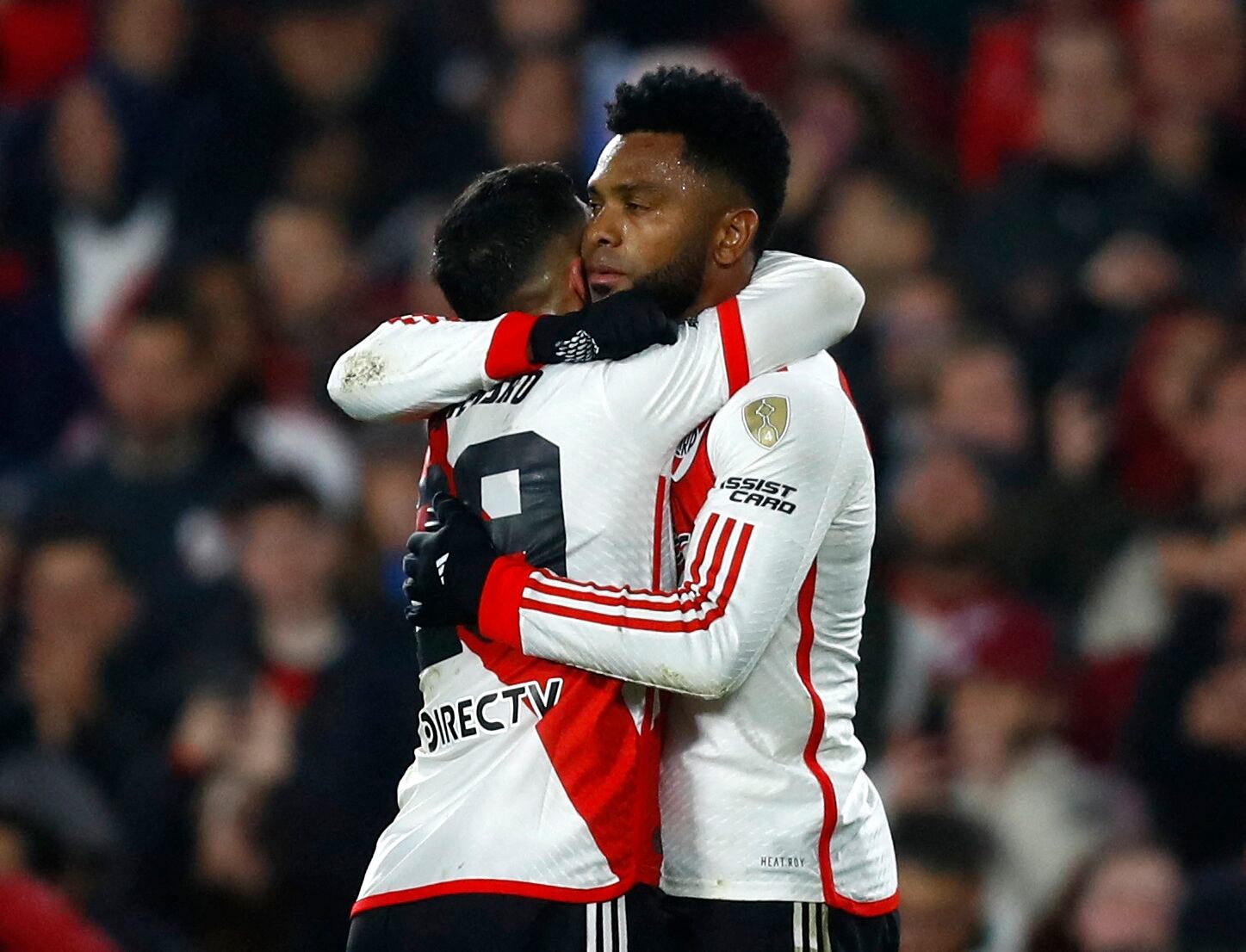 Miguel Borja llegó a 27 goles en el año calendario entre River Plate y su selección (REUTERS/Cristina Sille)