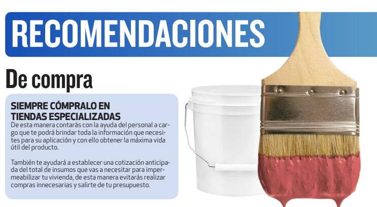 Profeco recomendó a los consumidores comprar impermeabilizantes en lugares especializados (Revista del Consumidor Abril)