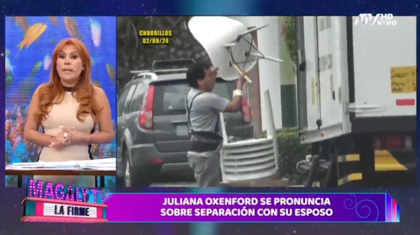 Juliana Oxenford confirma separación de su esposo Milovan Radovic: “Es un momento muy duro para mí”. (Captura: Magaly TV La Firme)