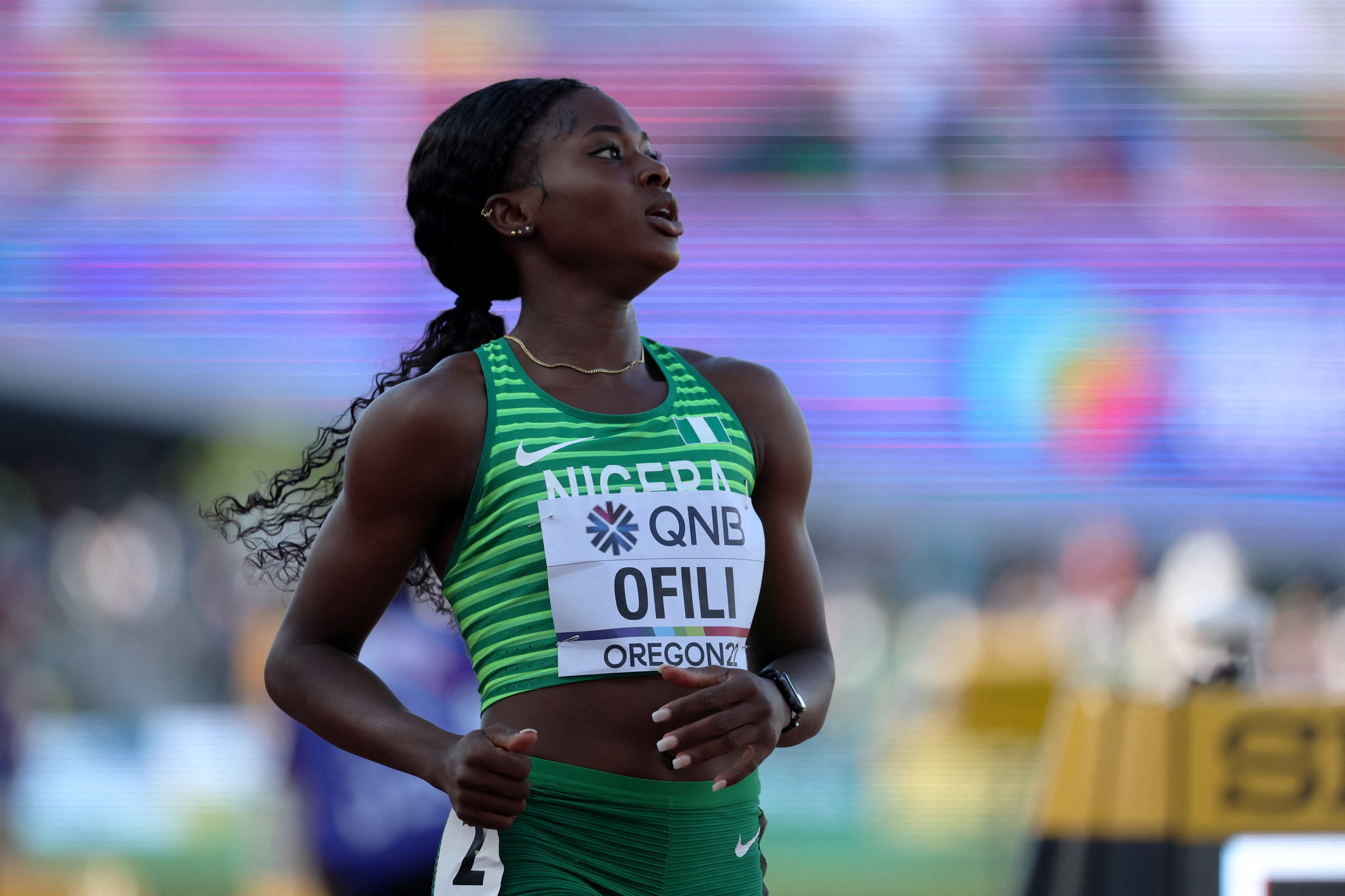 Favour Ofili no podrá competir en los 100 metros (REUTERS/Lucy Nicholson)