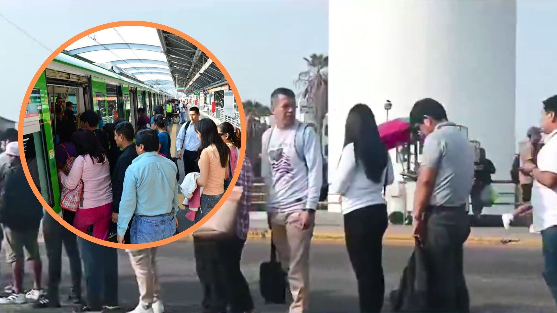 Línea 1 del Metro de Lima presenta largas colas en todas sus estaciones