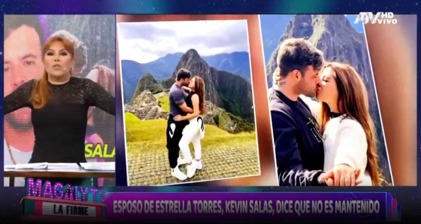 Magaly Medina se burla de Kevin Salas, esposo de Estrella Torres, al decir que no es ‘mantenido’. (Captura: Magaly TV La Firme)