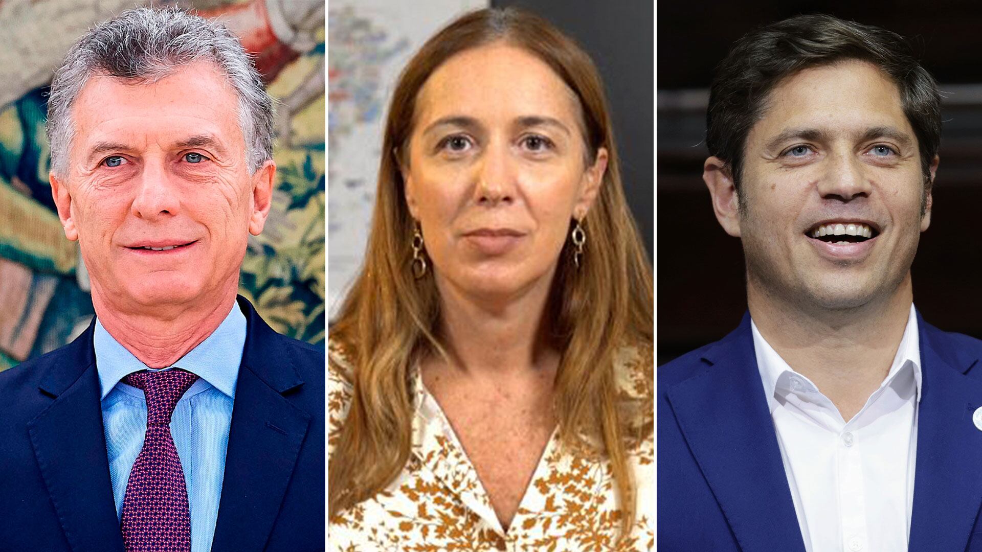 Mauricio Macri, María Eugenia Vidal y Axel Kicillof