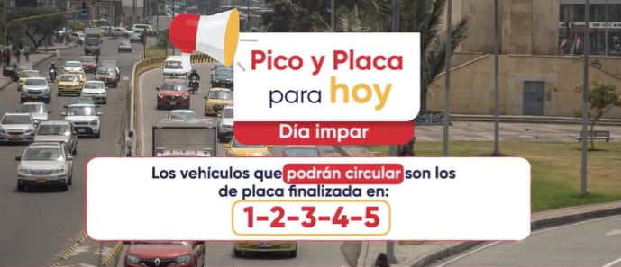 Así funciona el pico y placa en Bogotá martes 17 de septiembre