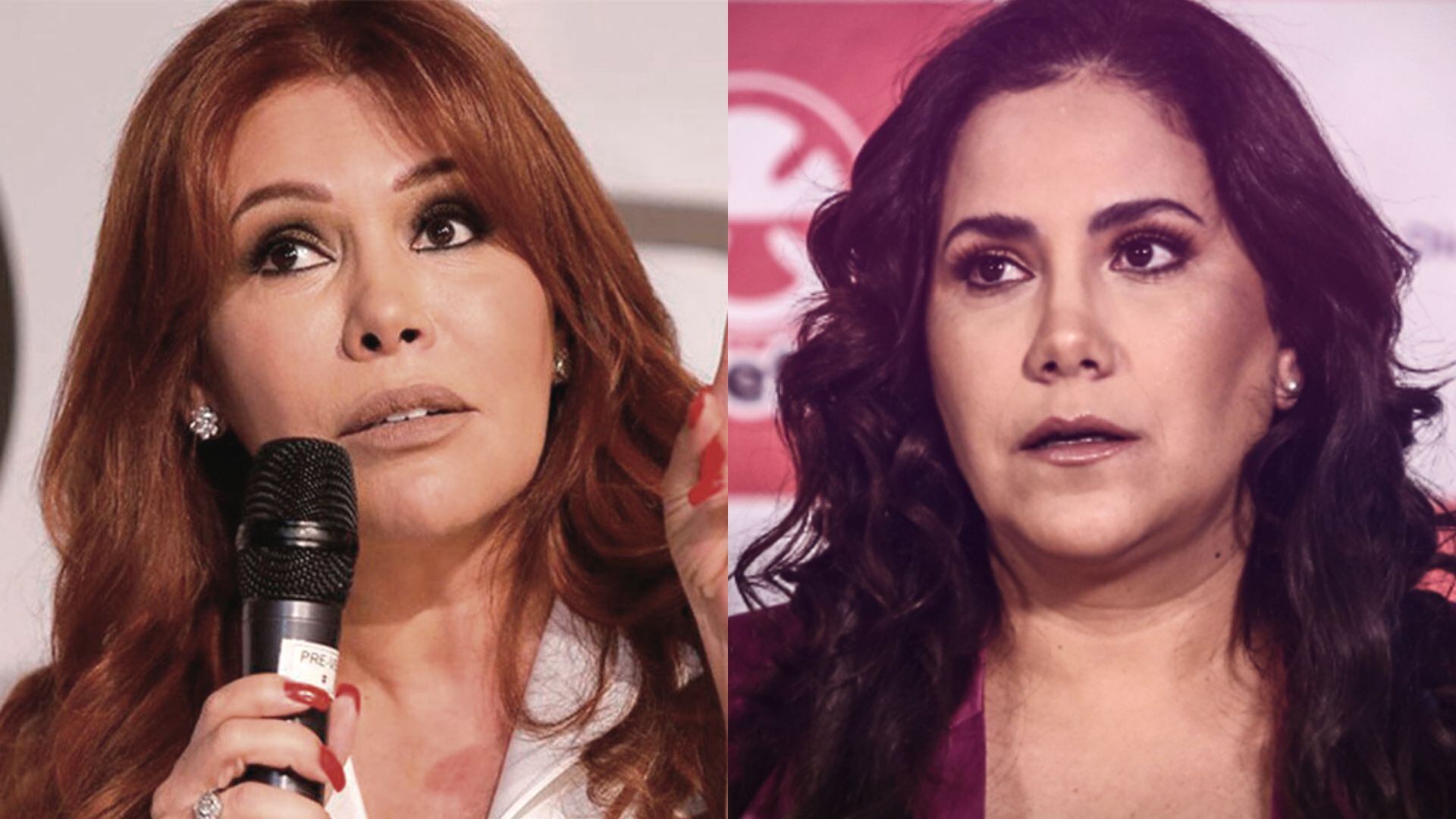 Magaly Medina y Andrea Llosa, las presentadoras de ATV, tuvieron un fuerte intercambio de palabras.