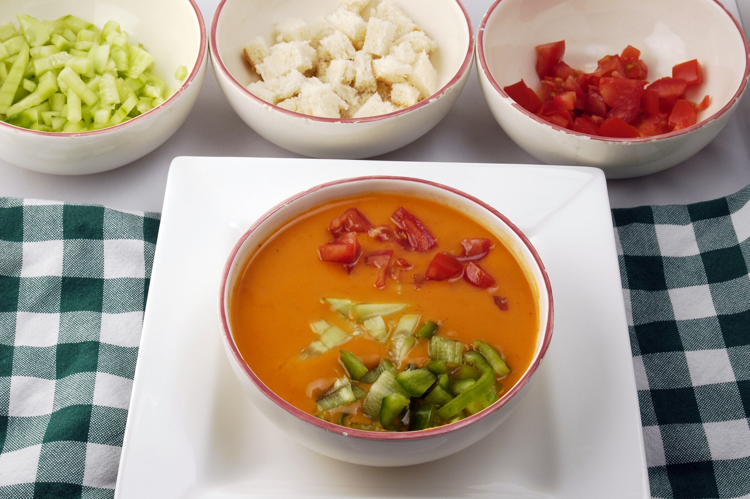 Ingredientes del gazpacho tradicional